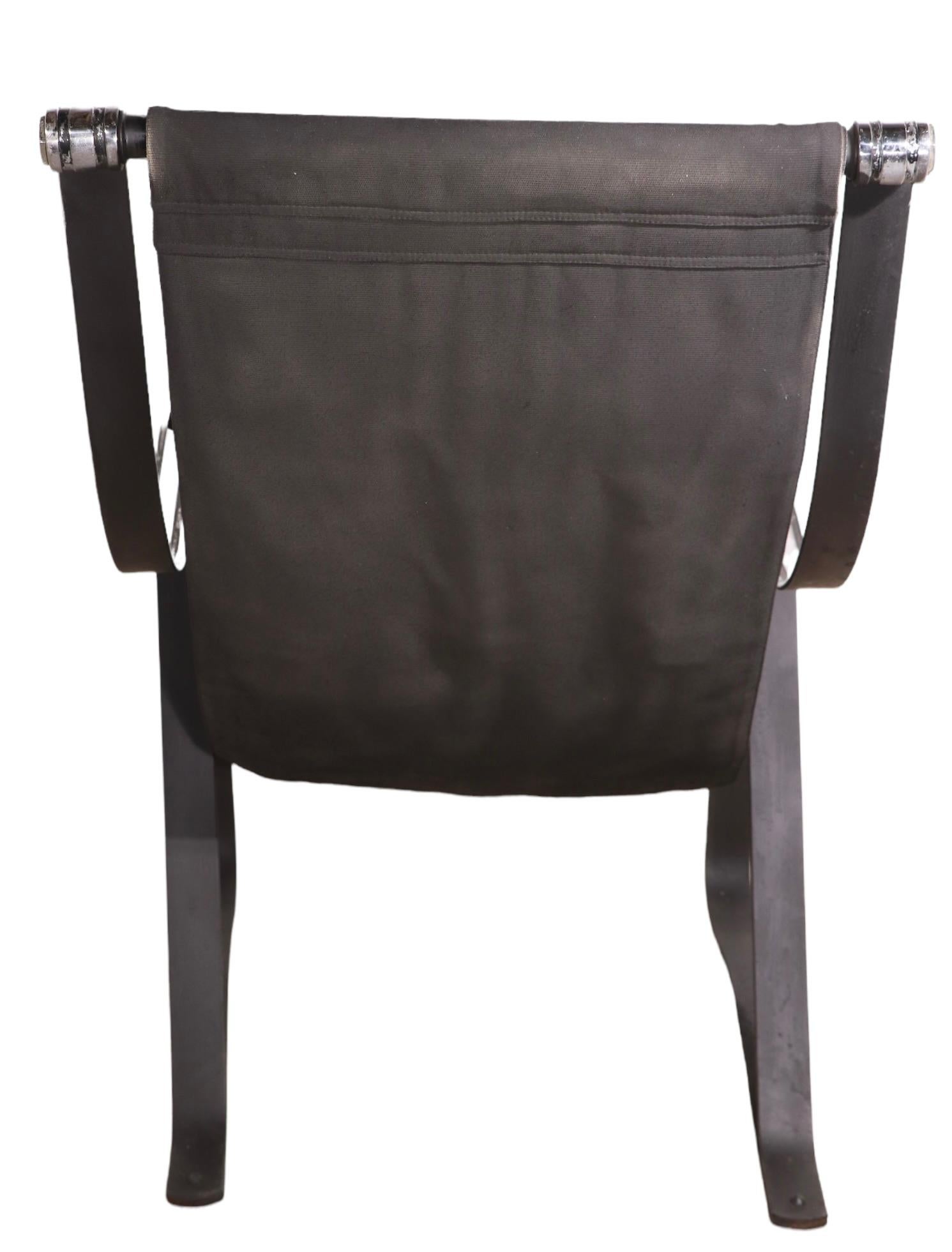 Art-Déco-Sling Chair aus dem Maschinenzeitalter von McKay Craft Furniture Company (Art déco) im Angebot