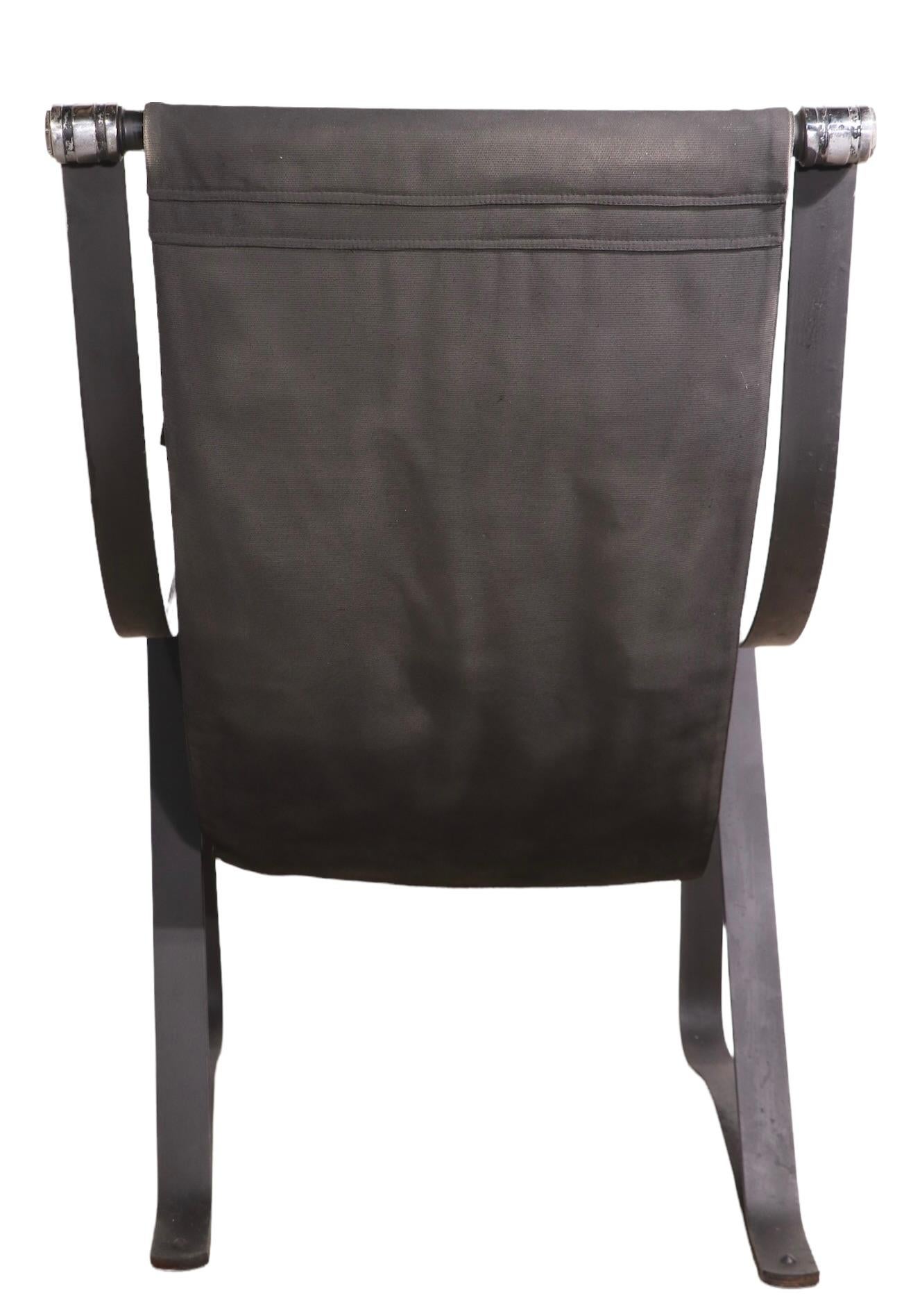 Art-Déco-Sling Chair aus dem Maschinenzeitalter von McKay Craft Furniture Company (amerikanisch) im Angebot