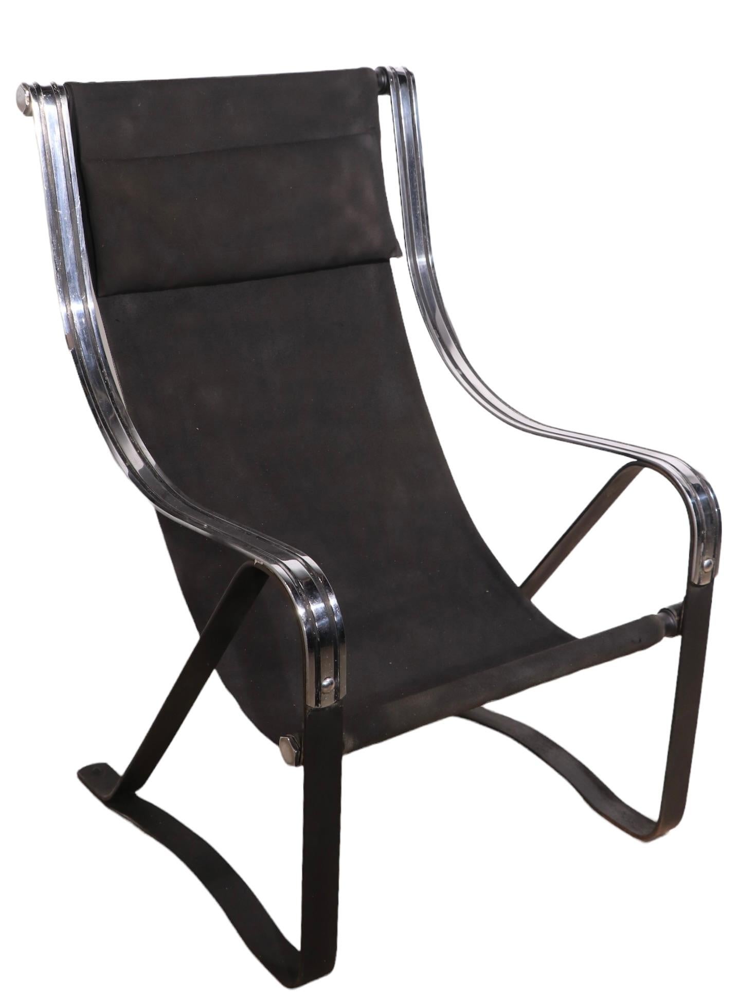 Chaise en bandoulière Art Déco de l'ère de la machine par McKay Craft Furniture Company en vente 1