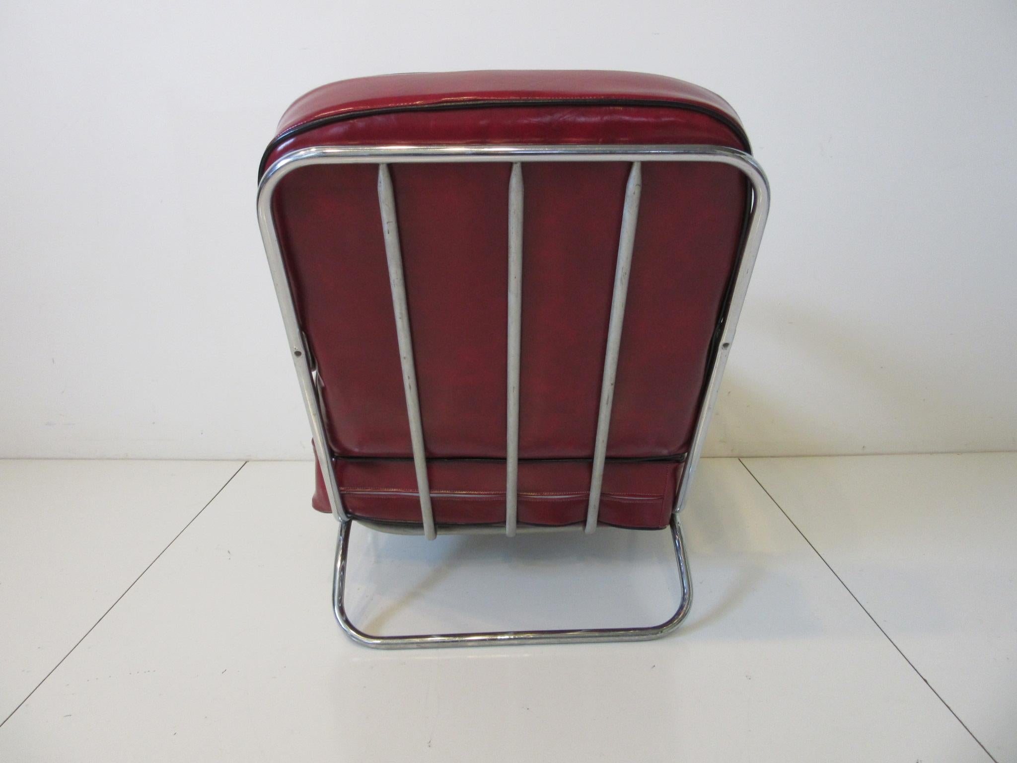 Art Deco / Machine Age Smaller Lounge Chair in the Style of Howell and Hoffmann In Good Condition In Cincinnati, OH