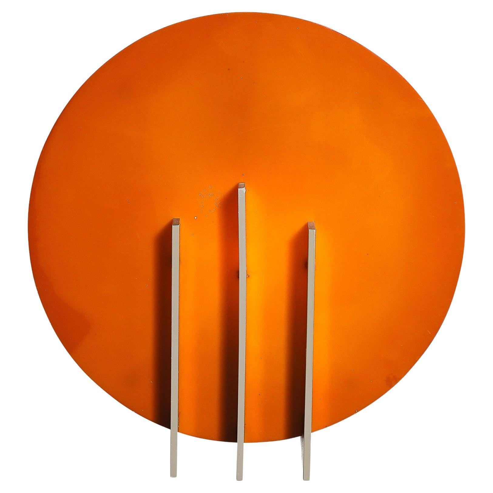 Art Deco Machin Alter geräuchert Bernstein Bakelit 
gebürstetem Aluminium Wandleuchter im Angebot