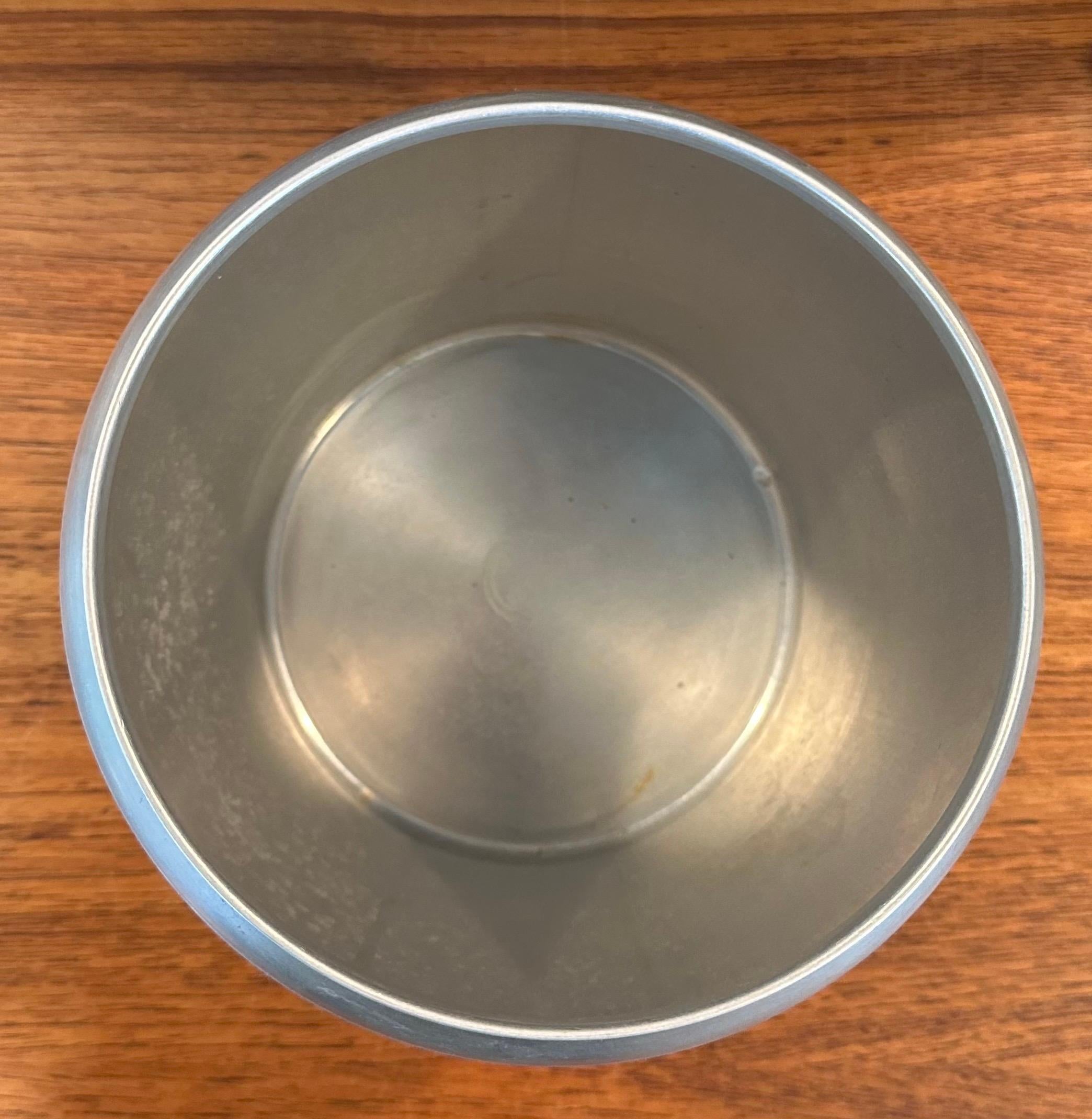 20th Century Art Deco Machine Age Spun Aluminum Cookie Jar by RJX For Sale