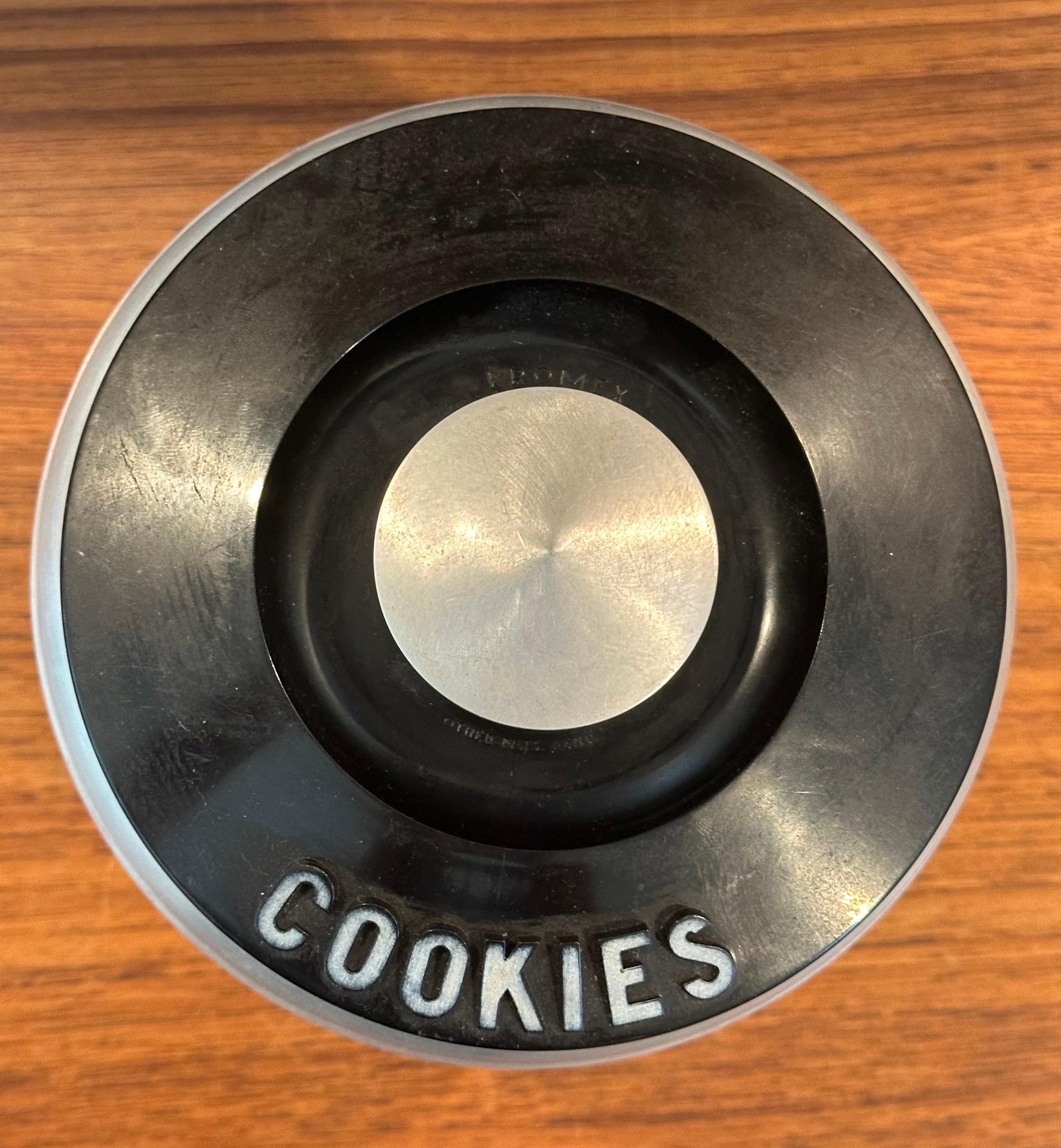 Art Deco Machine Age Spun Aluminum Cookie Jar by RJX For Sale 1