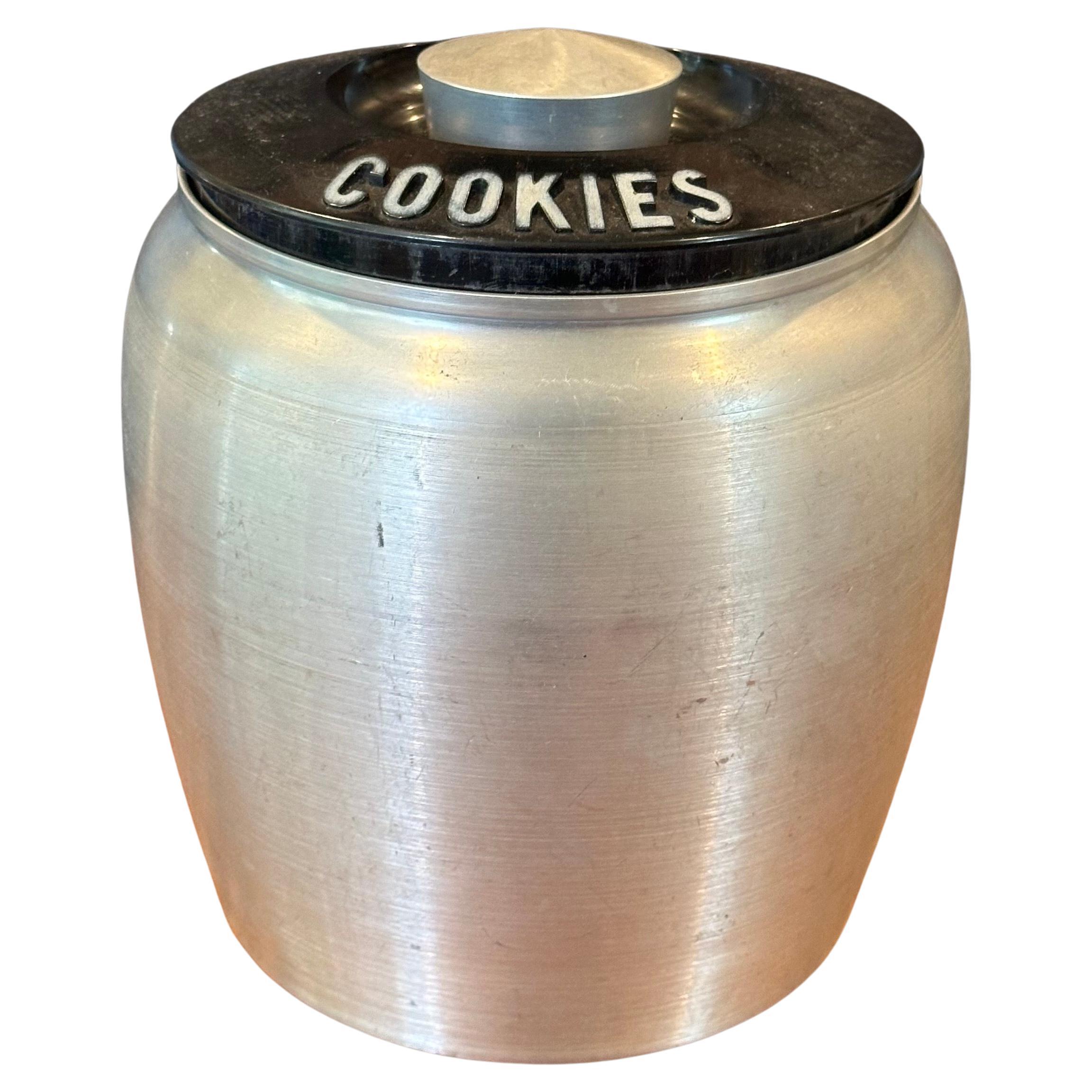 Art Deco Machine Age Spun Aluminum Cookie Jar by RJX