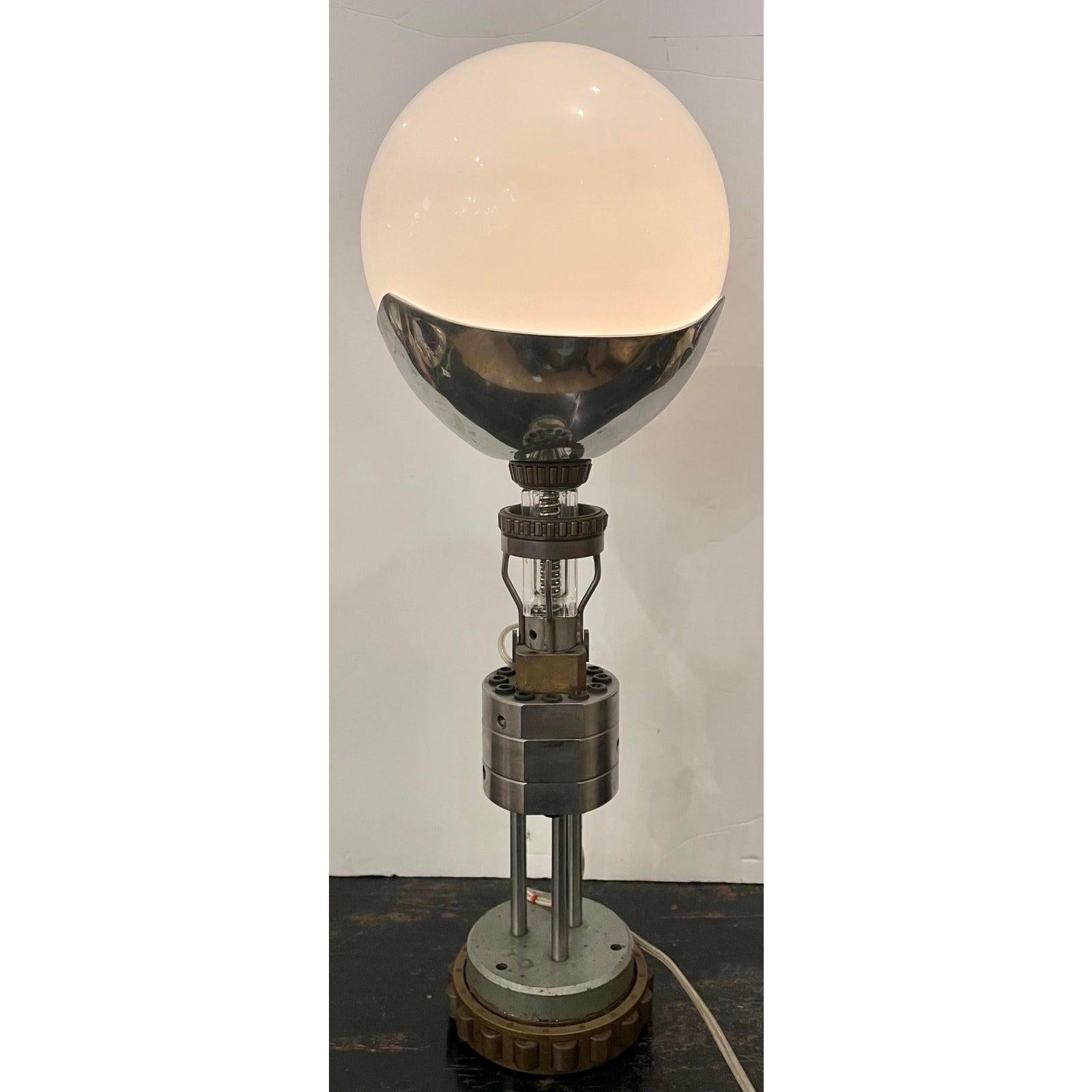 20th Century Art Deco Machine Age Steampunk Table Lamp For Sale