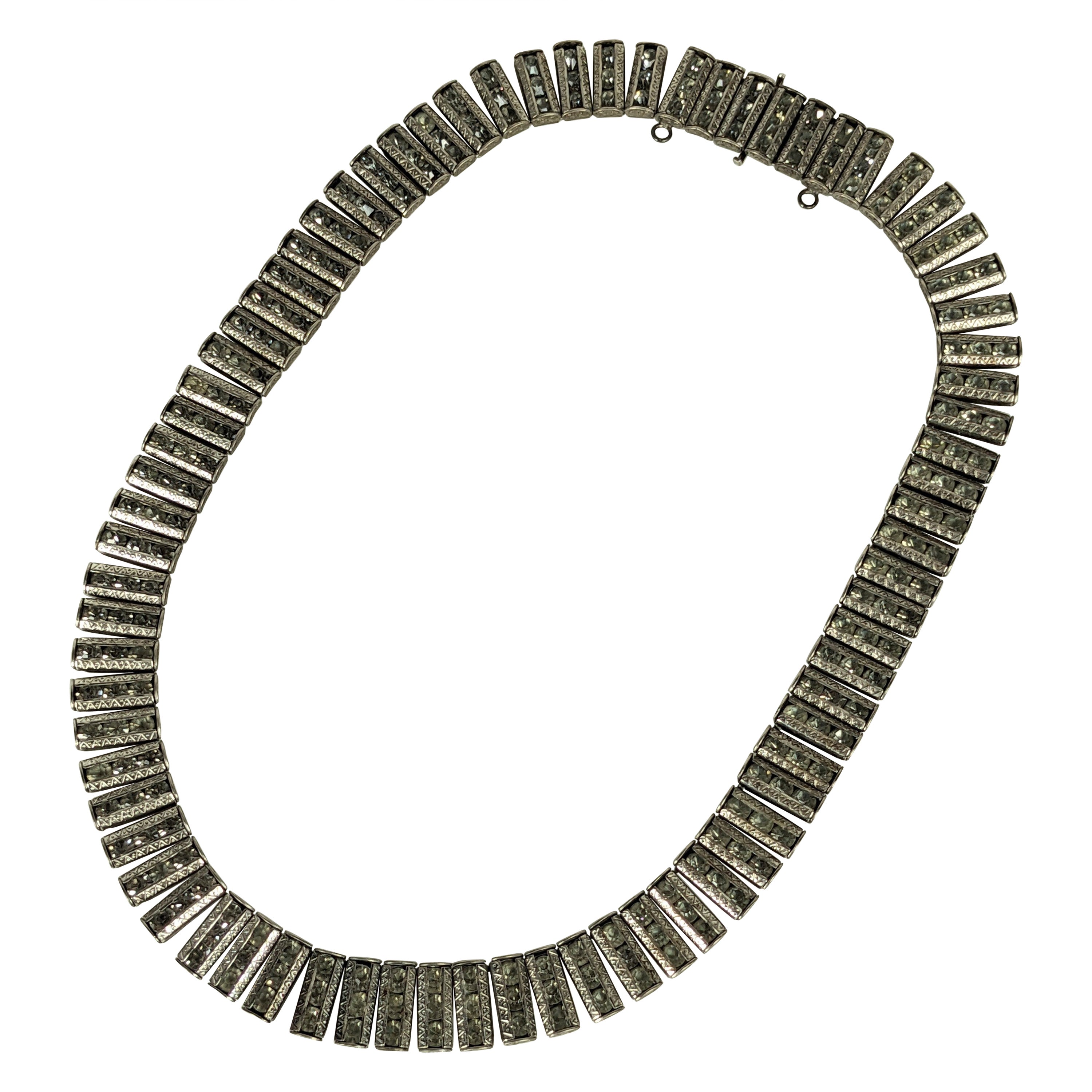 Collar Articulado Art Decó de Pasta de Esterlina de la Edad de las Máquinas en venta