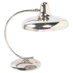 Art Deco Machine Age Streamlined Polished Chrome Table Lamp
