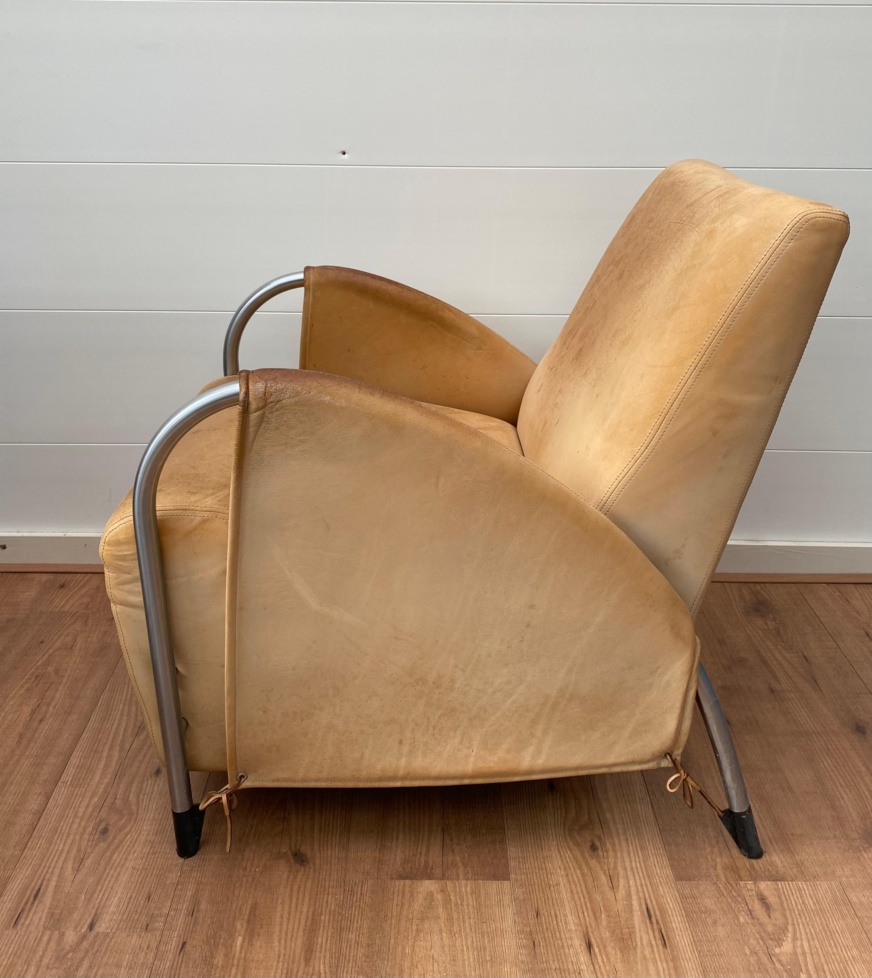 Art Deco, Machine Age Stil Sessel von Jan des Bouvrie für Gelderland (Niederländisch) im Angebot