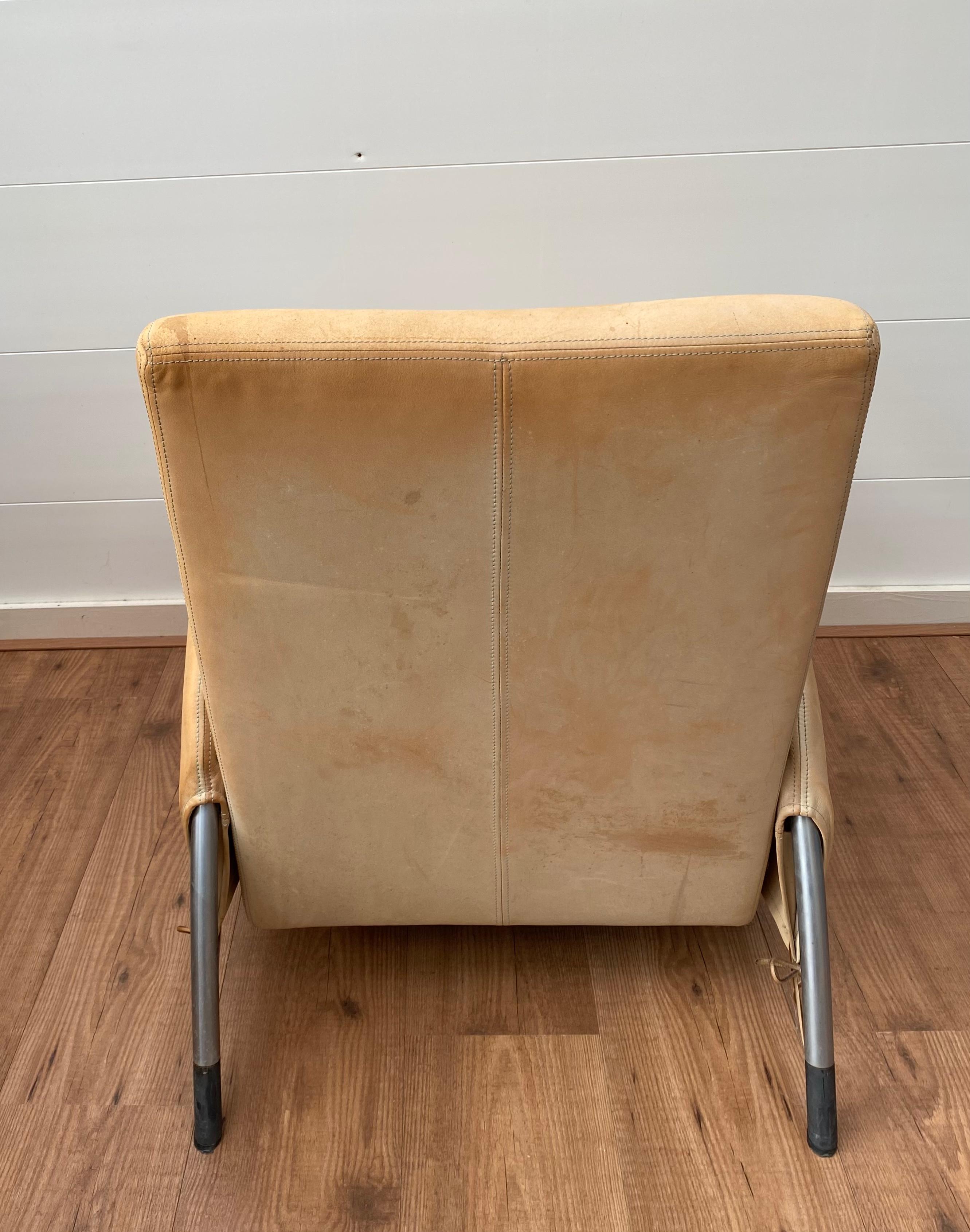Art Deco, Machine Age Stil Sessel von Jan des Bouvrie für Gelderland im Zustand „Starke Gebrauchsspuren“ im Angebot in Schagen, NL