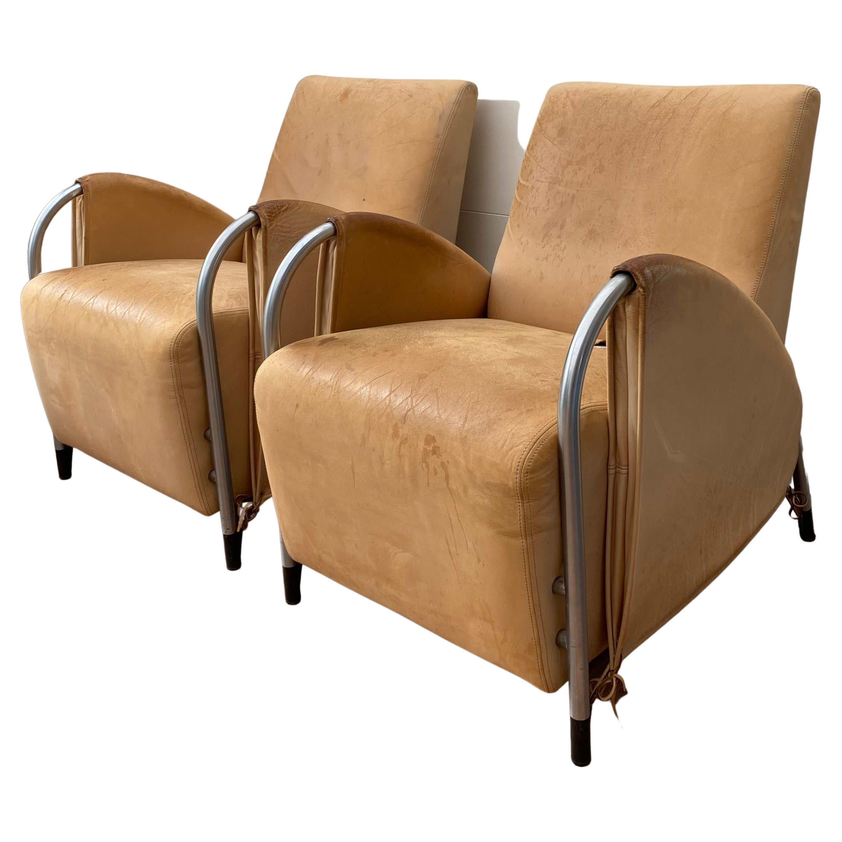Art Deco, Machine Age Style Armchairs by Jan des Bouvrie for Gelderland