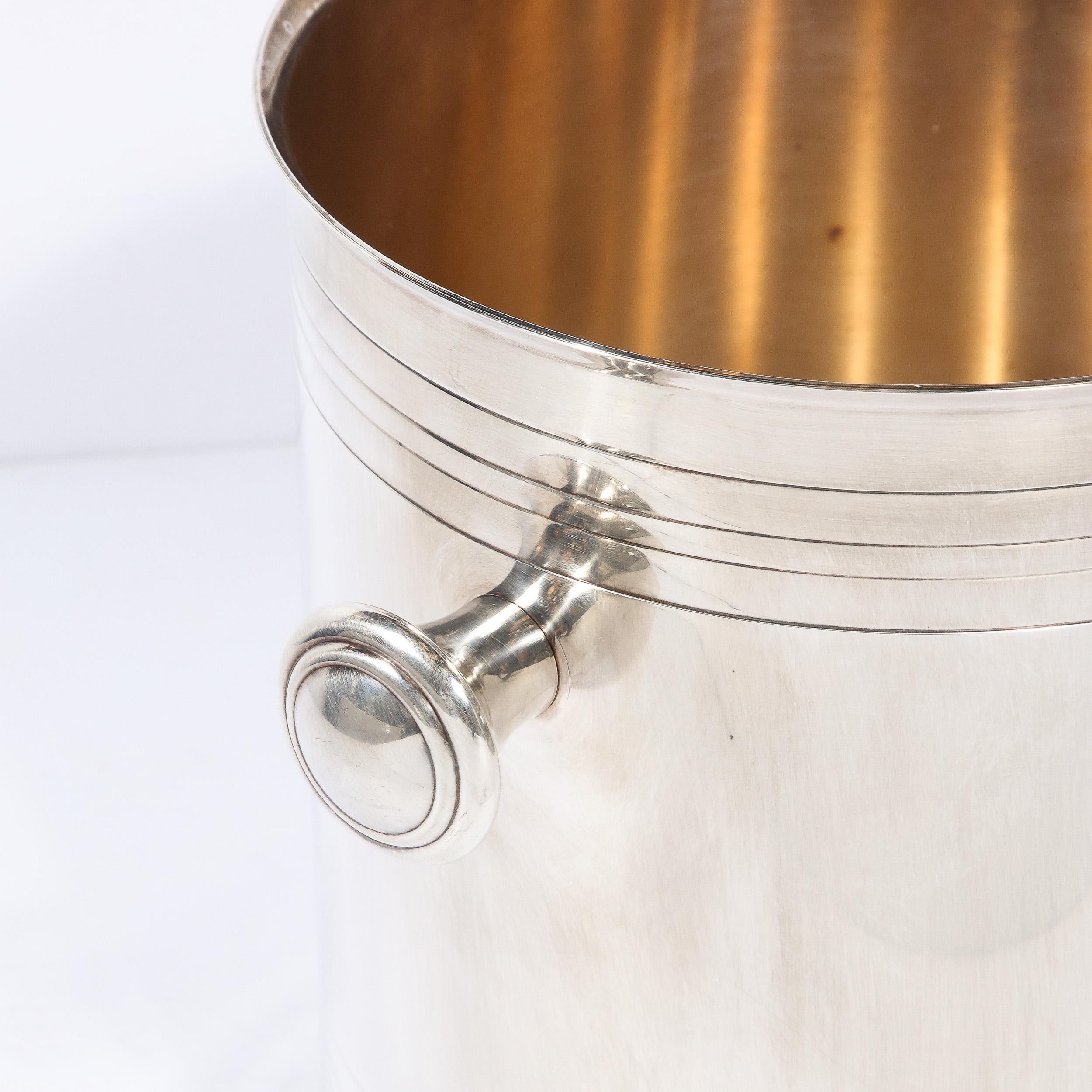 Art Deco Machine Age Style Christofle Silver Plate Ice/Champagne Bucket 2