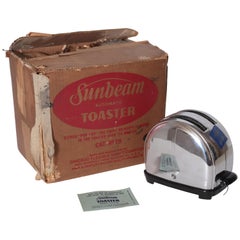 Art Deco Machine Age Sunbeam T-9 Toaster, Iconic Mint Original Display Model