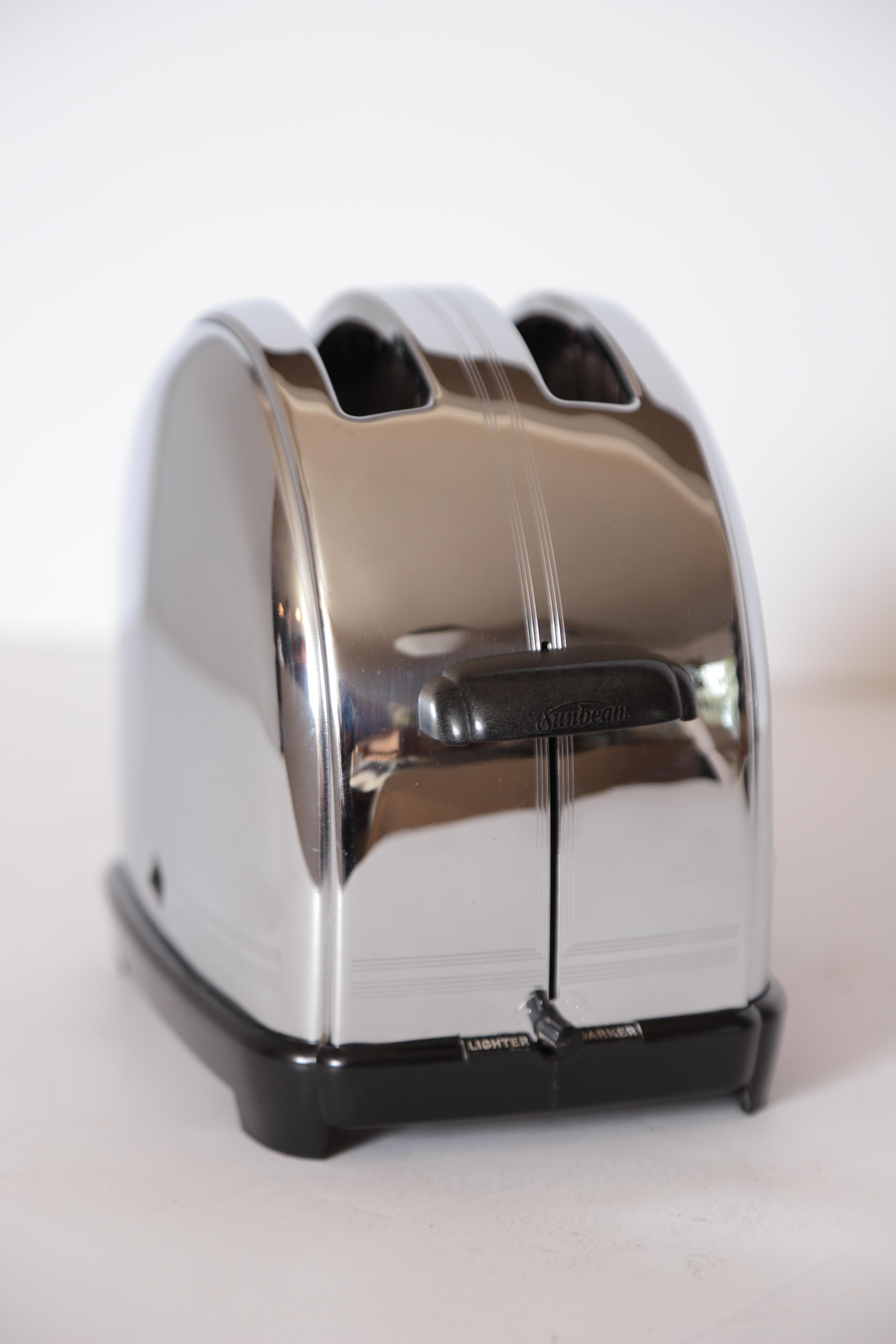 Art Deco Machine Age Sunbeam T-9 Toaster Iconic Patented Complete Breakfast Set For Sale 8