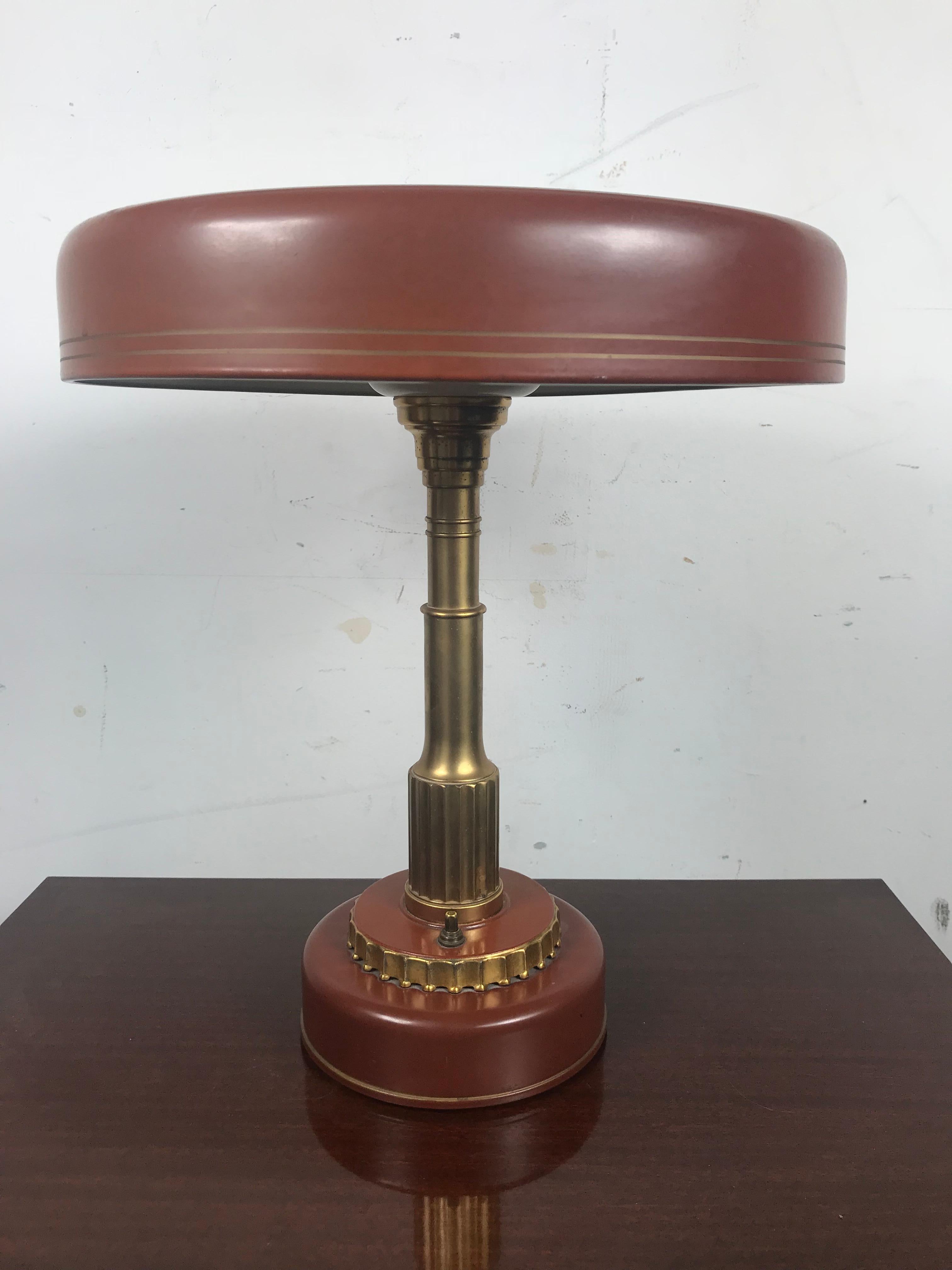 Art Deco Machine Age Table or Desk Lamp Attributed to Gilbert Rohde In Good Condition In Buffalo, NY