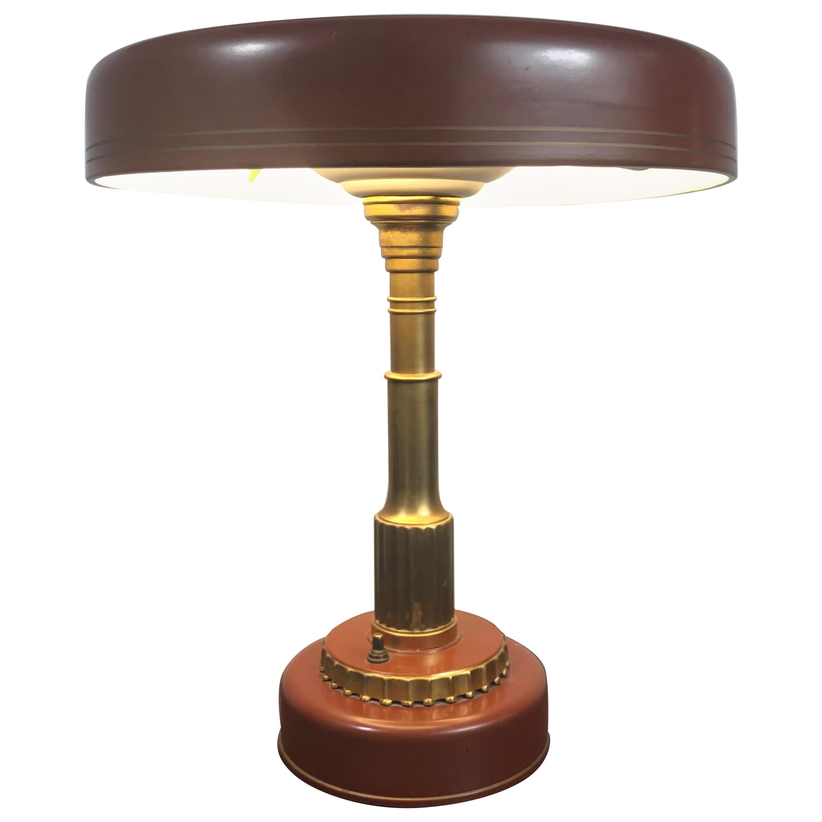 Art Deco Machine Age Table or Desk Lamp Attributed to Gilbert Rohde
