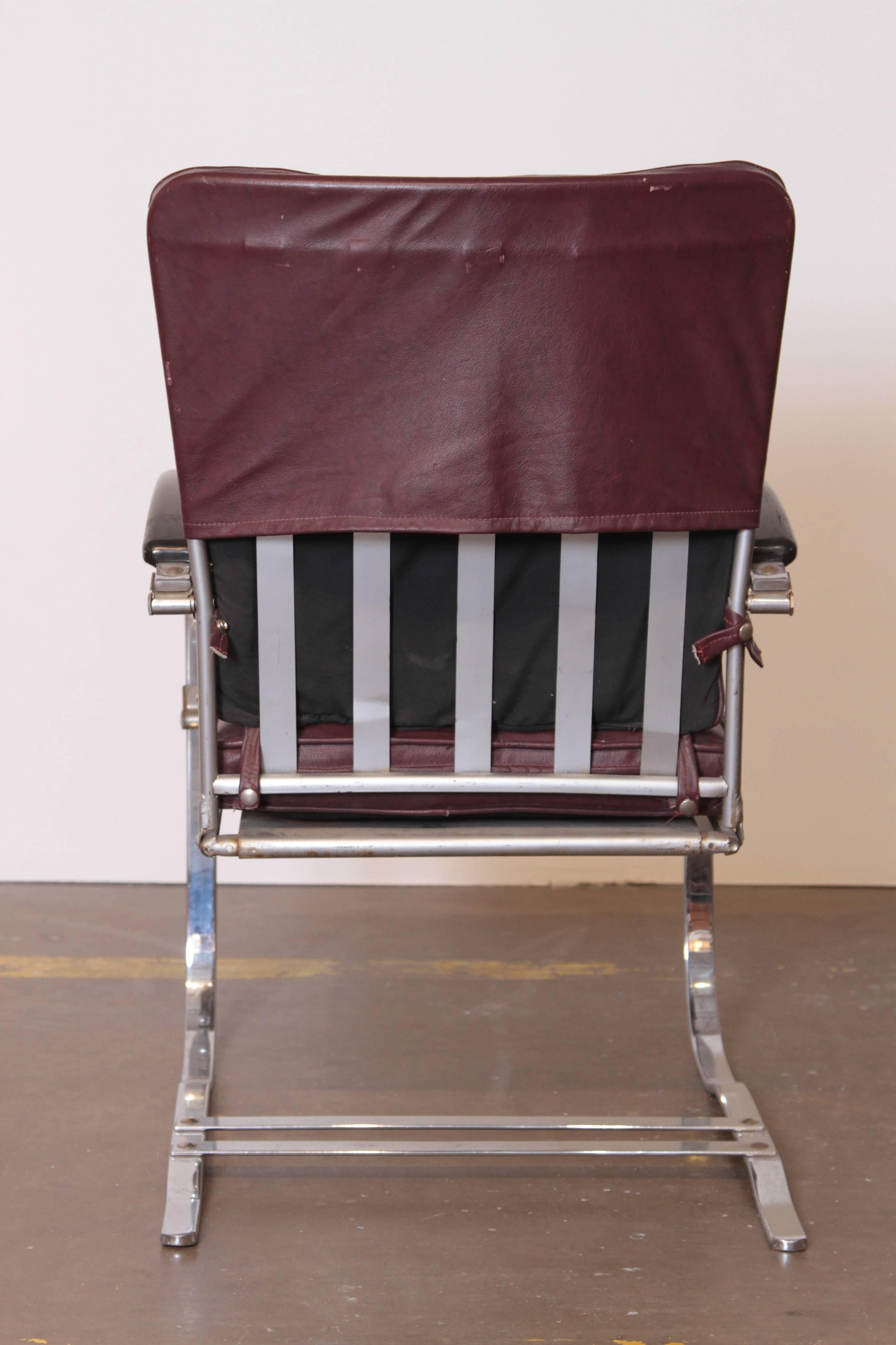 Milieu du XXe siècle Chaise Springer en porte-à-faux Art déco de style industriel Wolfgang Hoffmann pour Howell