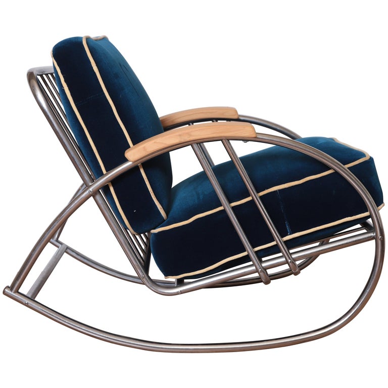 Wolfgang Hoffmann for Howell rocking chair, 1936, offered by Machine Icon