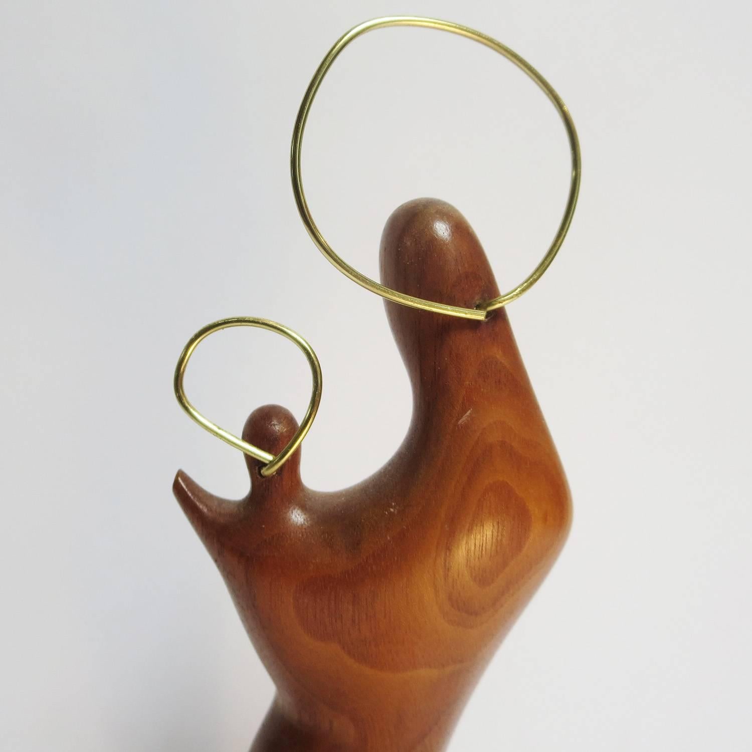 Wood Art Deco Madonna and Child Hagenauer Sculpture