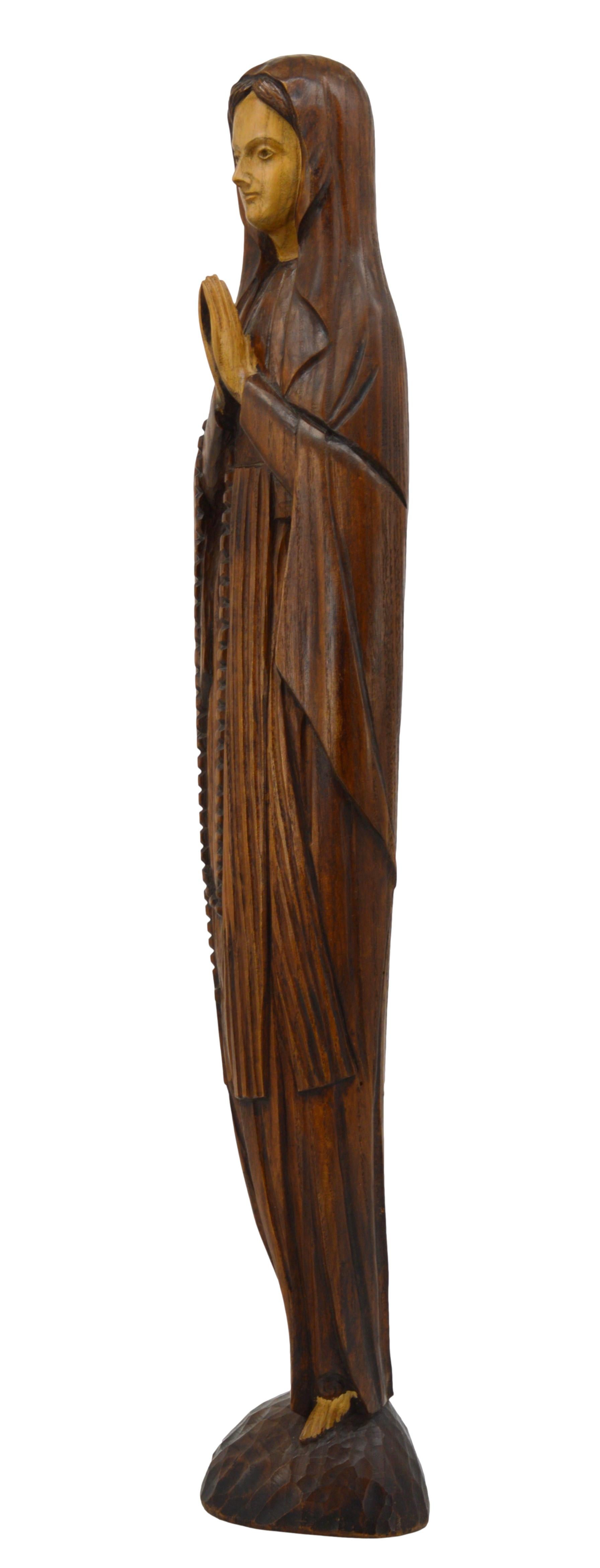 Escultura Art Decó Madonna Santa Virgen, 1920 Francés en venta