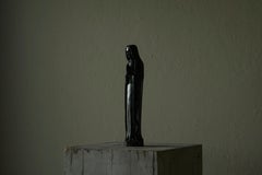 Madonna Art Carved in ebano massiccio intagliato a mano Belgio 1930
