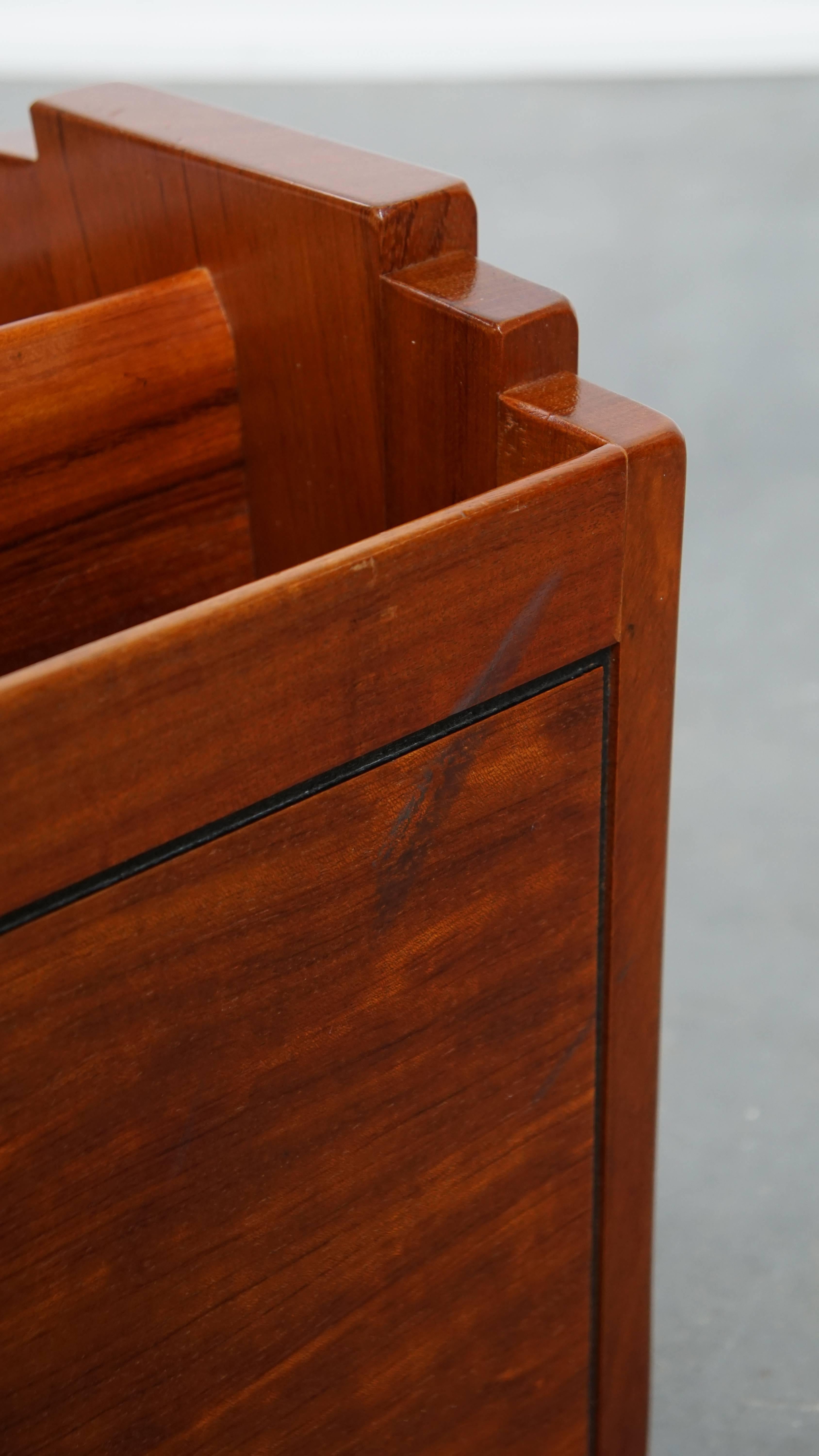 Wood Art Deco Magazine Rack by Schuitema from the Decoforma Series For Sale