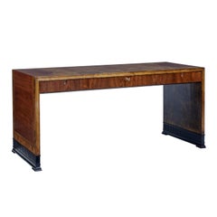Art Deco Mahogany and Birch Inlaid Low Desk