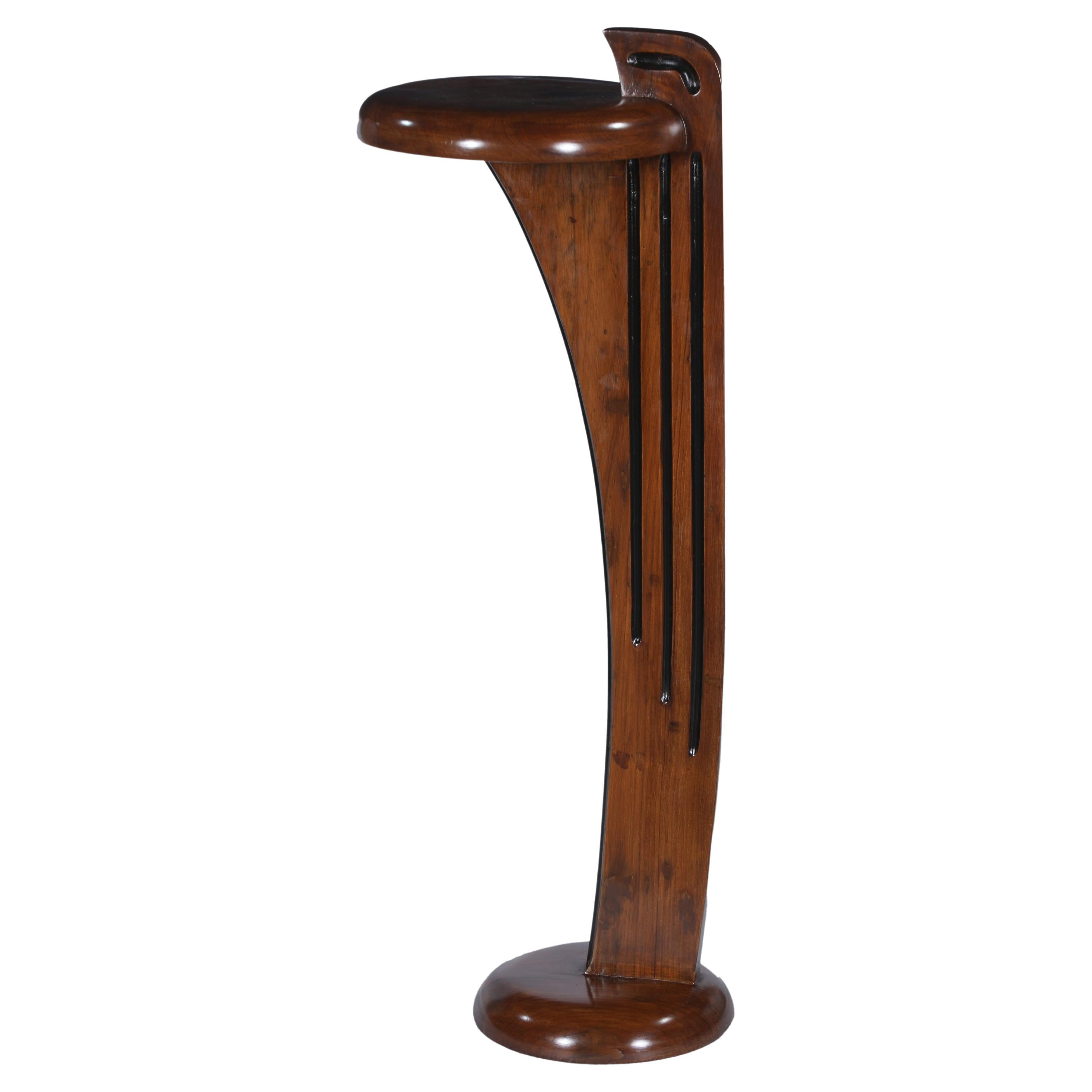 Art Deco Mahogany and Rosewood Pedestal Stand or Side Table For Sale