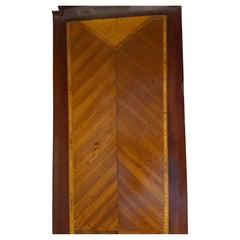 Piedistallo intarsiato in mogano e satinwood Art Deco, circa 1930