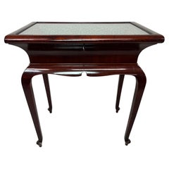Art deco mahogany bijouterie display cabinet table