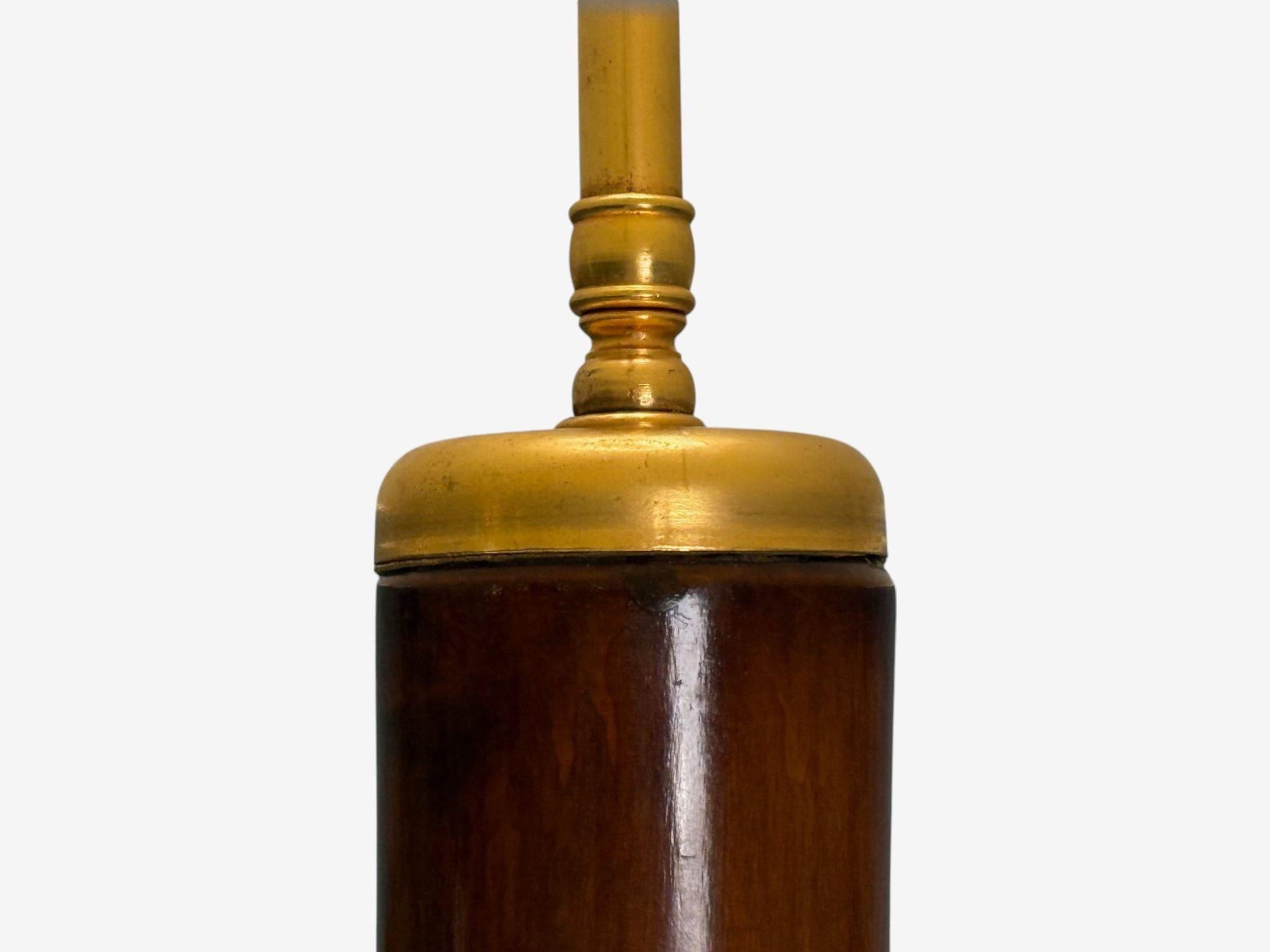 Mid-20th Century Art Deco, Mahogany, Bronze, Floor Lamp with Shelves, USA, 1940s For Sale