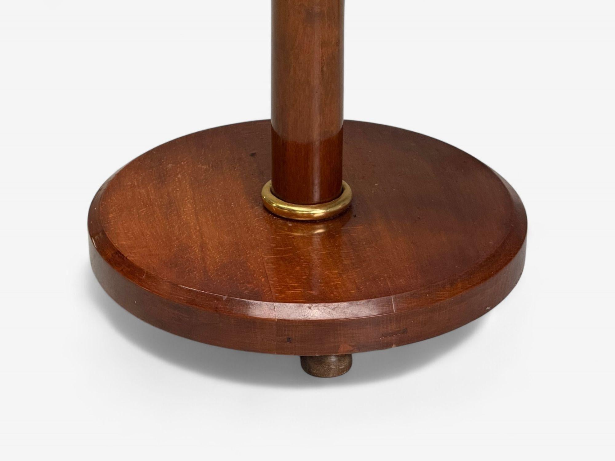 Art Deco, Mahogany, Bronze, Floor Lamp with Shelves, USA, 1940s For Sale 3