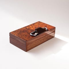 Art Deco Mahogany Cigar Box, Decorative Box, France 1940s