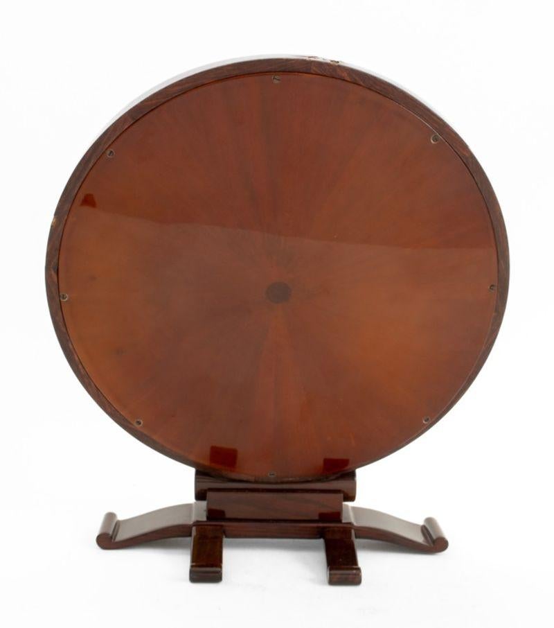 Art Deco Mahogany Circular Table-Top Mirror Bon état - En vente à Astoria, NY