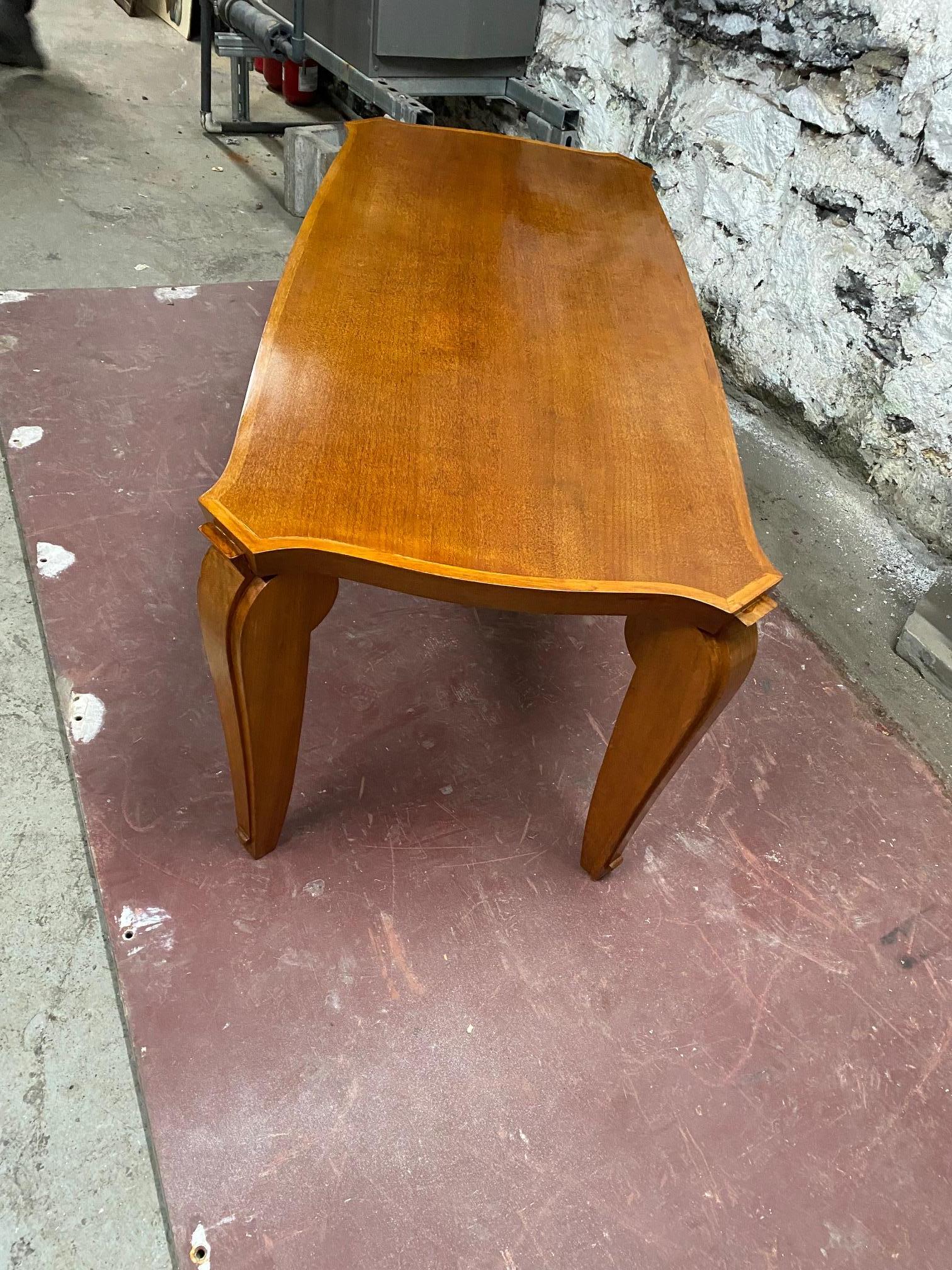Art Deco Mahogany Coffee Table by Andre Arbus  For Sale 5