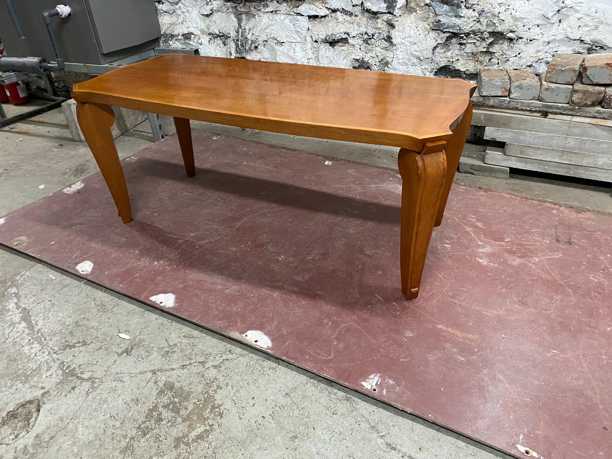 French Art Deco Mahogany Coffee Table by Andre Arbus  For Sale