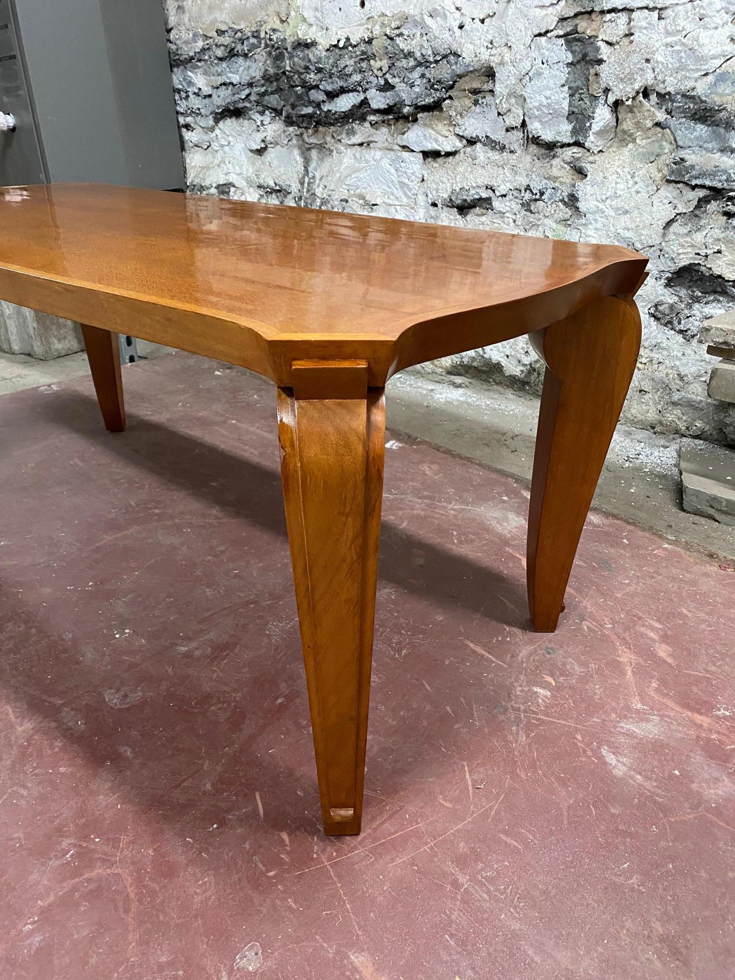 Mid-20th Century Art Deco Mahogany Coffee Table by Andre Arbus For Sale