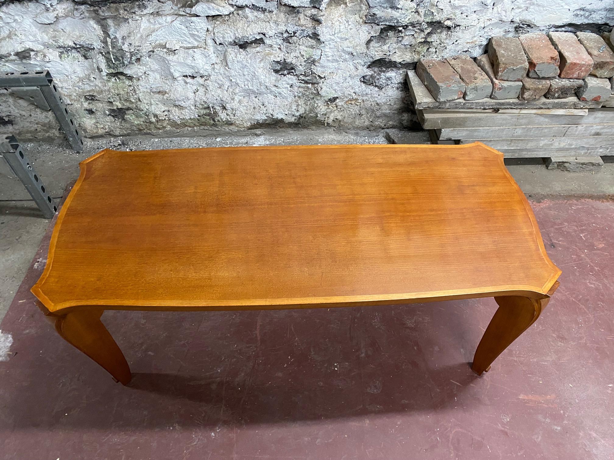 Art Deco Mahogany Coffee Table by Andre Arbus For Sale 2