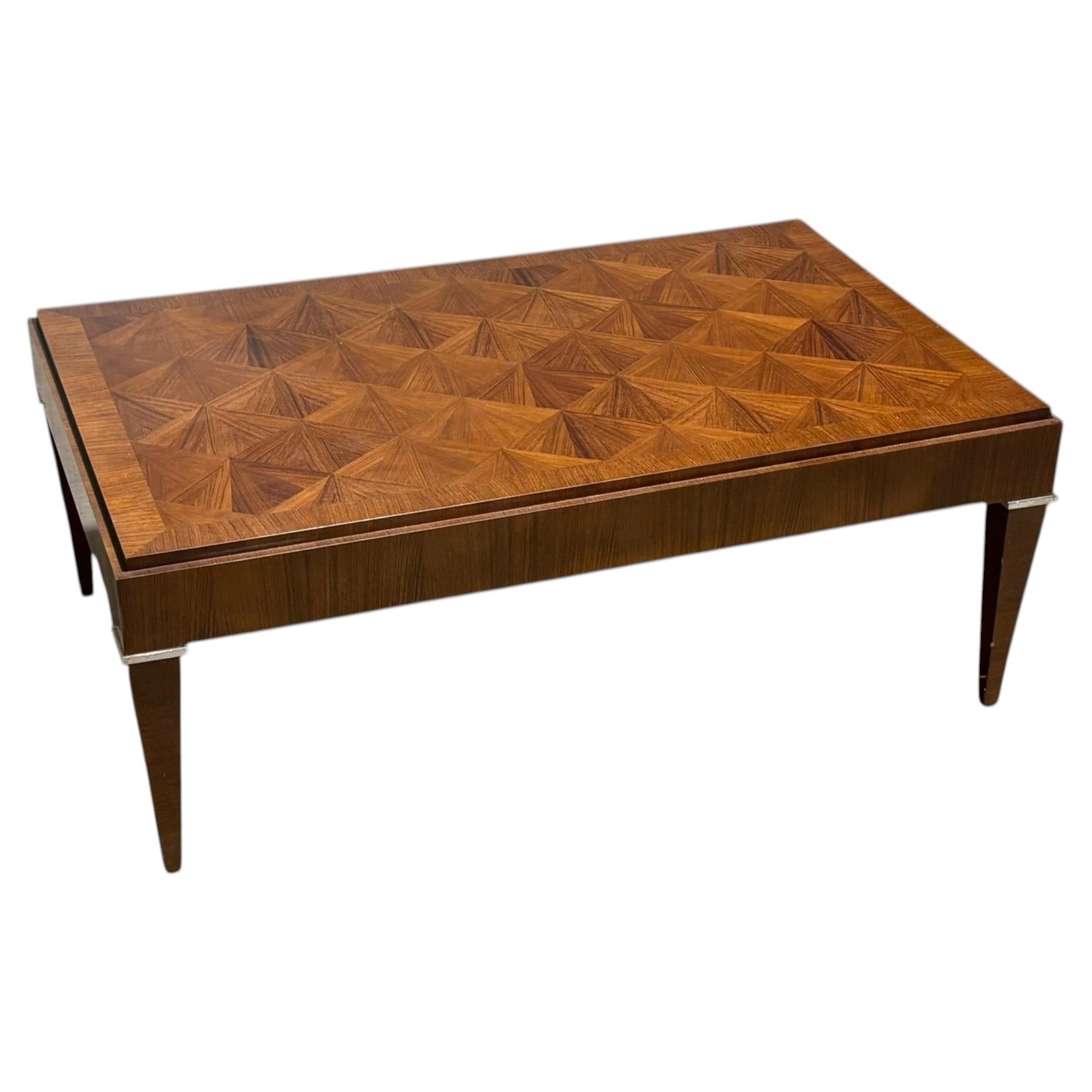 Art Deco Mahogany Coffee Table with Marquetry