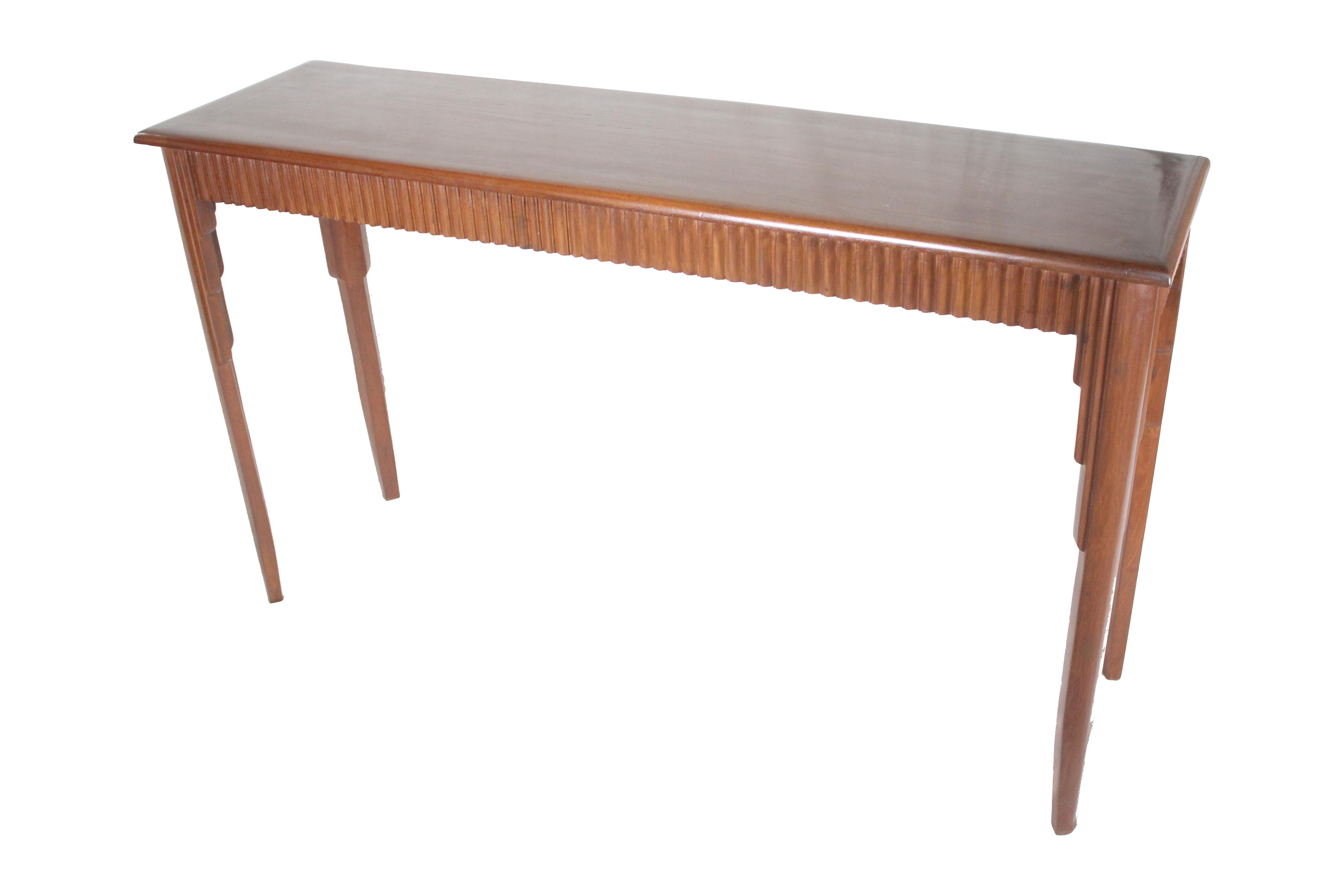 European Art Deco Mahogany Console, Serving or Sofa Table