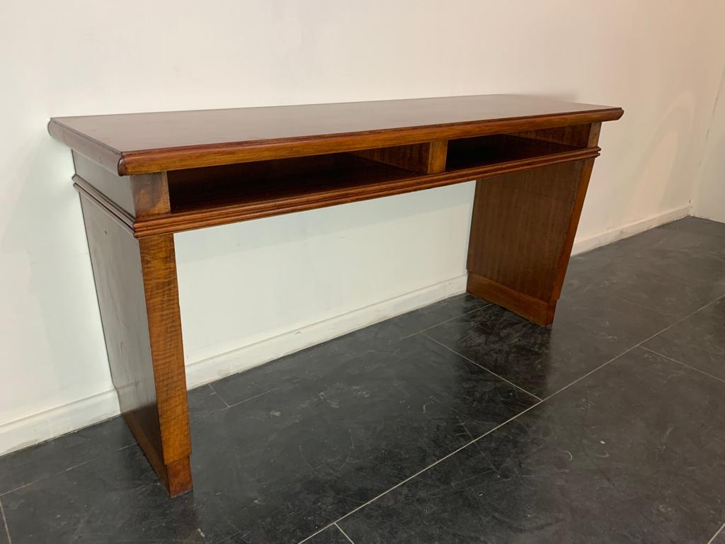 Art Deco Mahogany Console Table with Open Compartments For Sale 6