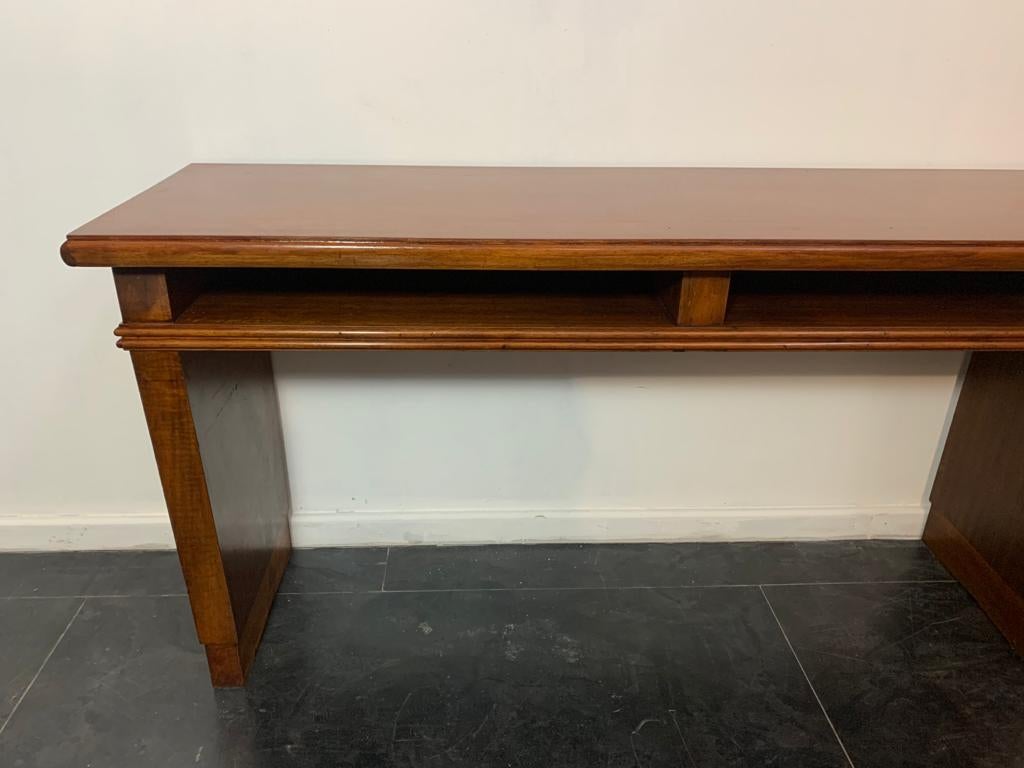 Art Deco Mahogany Console Table with Open Compartments For Sale 7