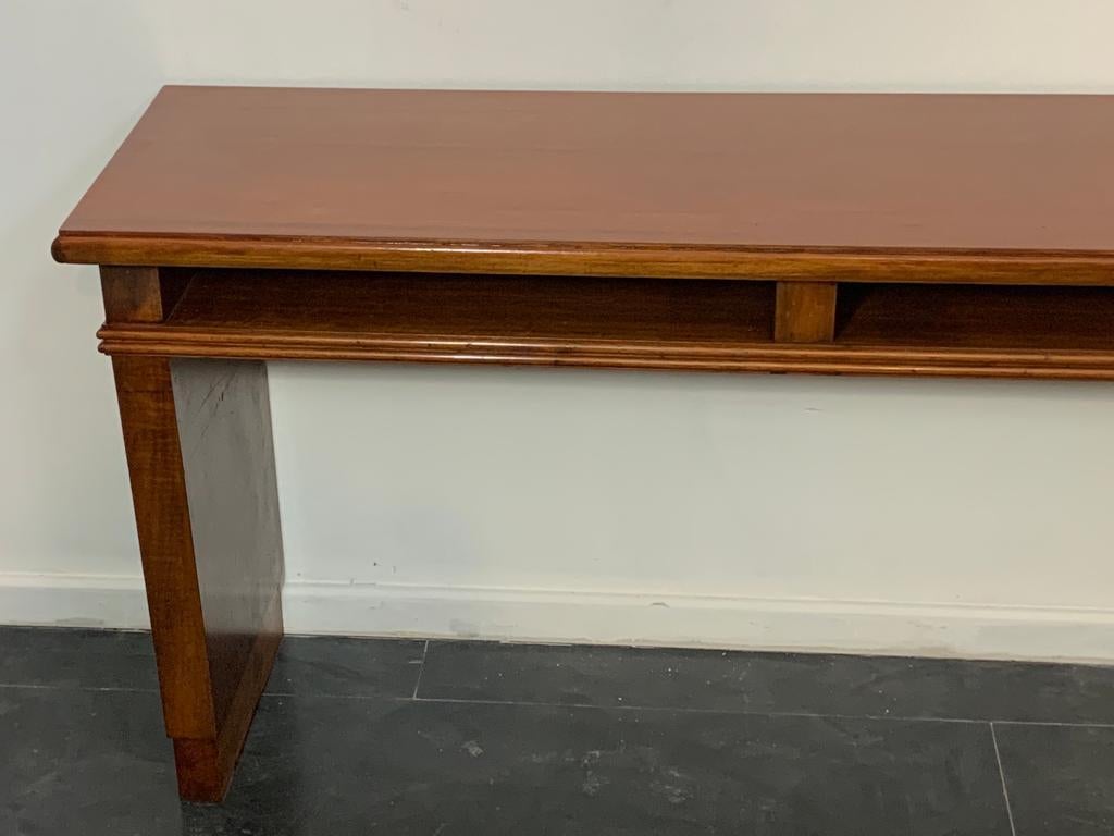 Art Deco Mahogany Console Table with Open Compartments For Sale 8