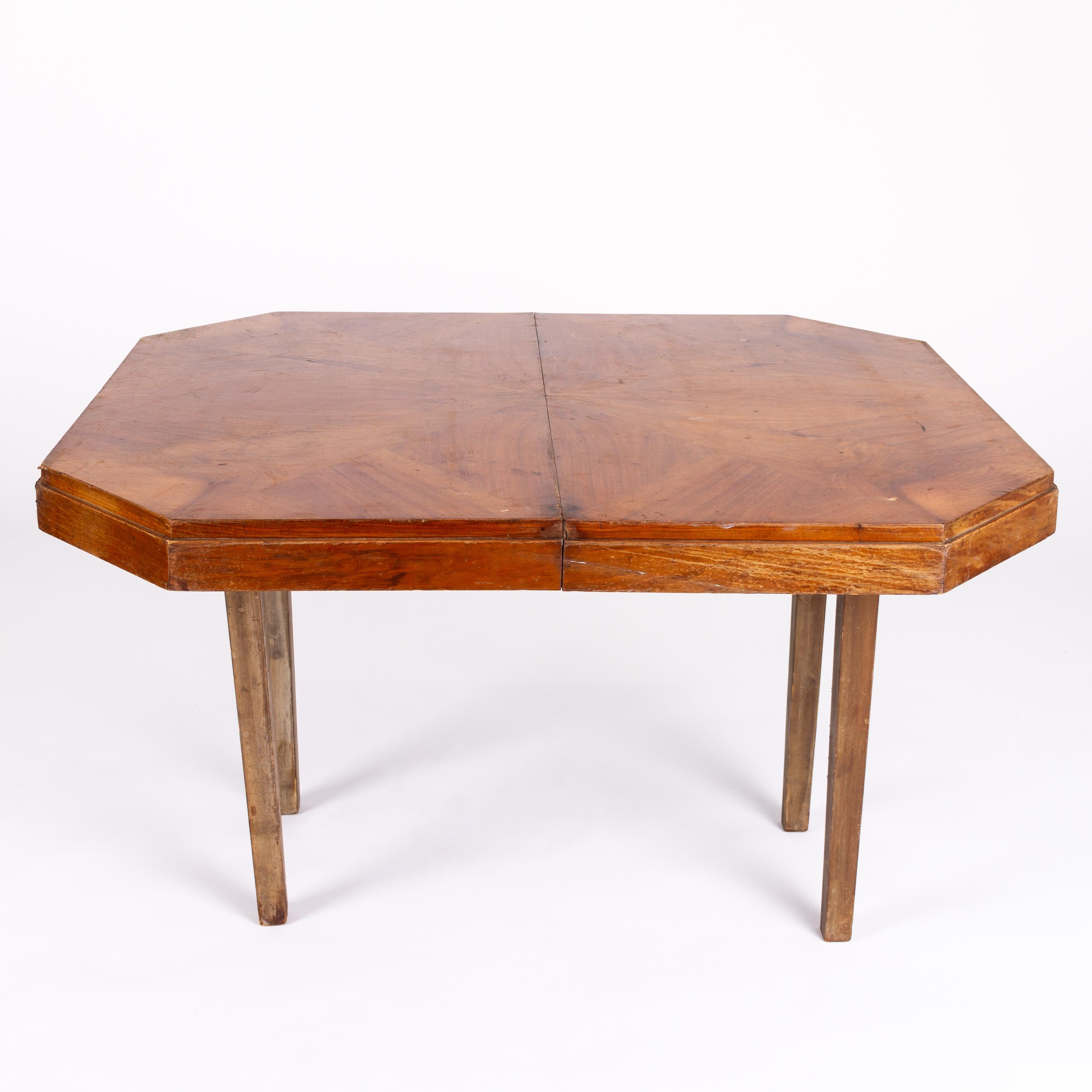 Art Deco Mahogany Dining Table 1930s For Sale 11
