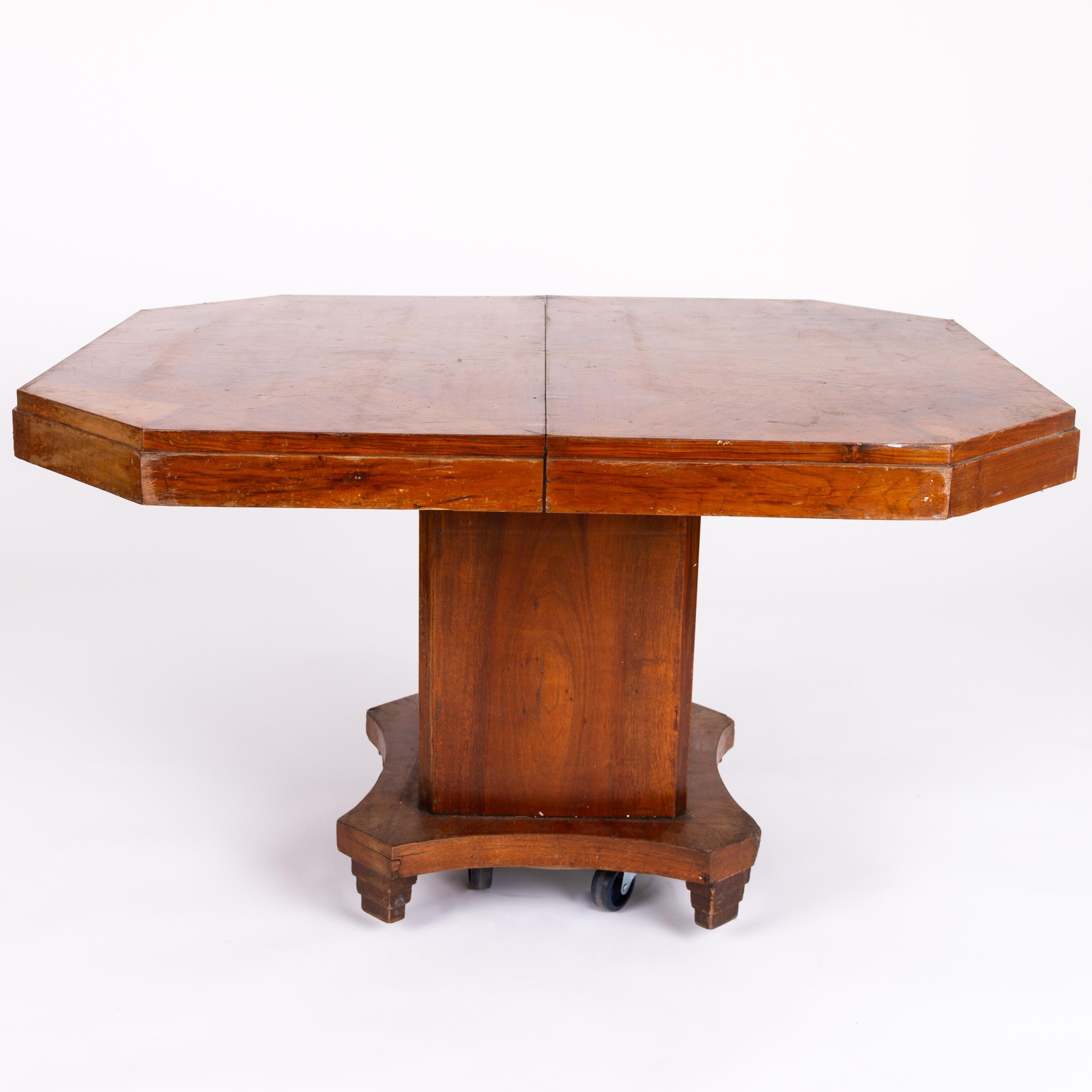 Art Deco Mahogany Dining Table 1930s For Sale 1