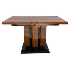 Art Deco Mahogany Flip-Top Console Dining Table