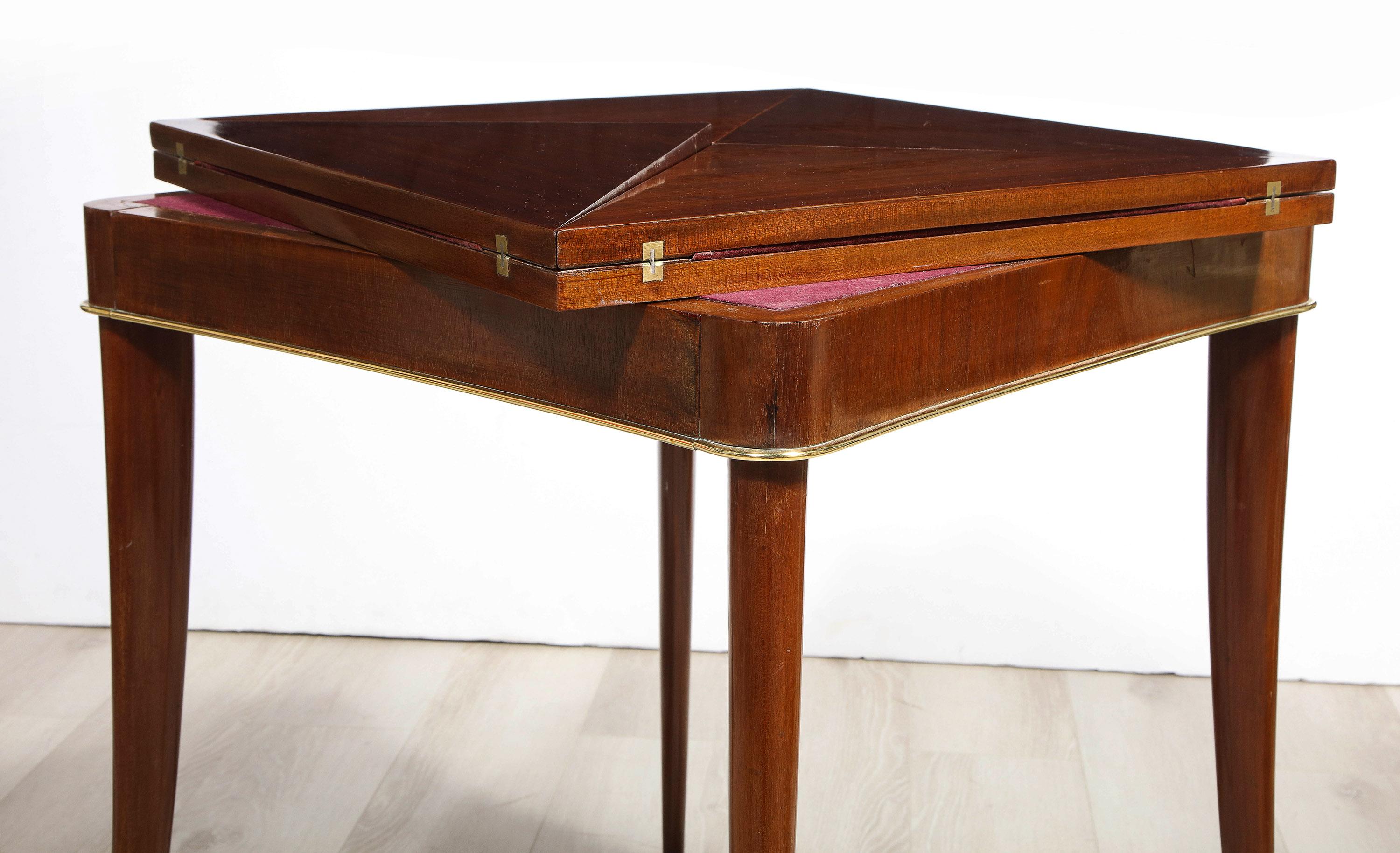 Art Deco Mahogany Game Table For Sale 3