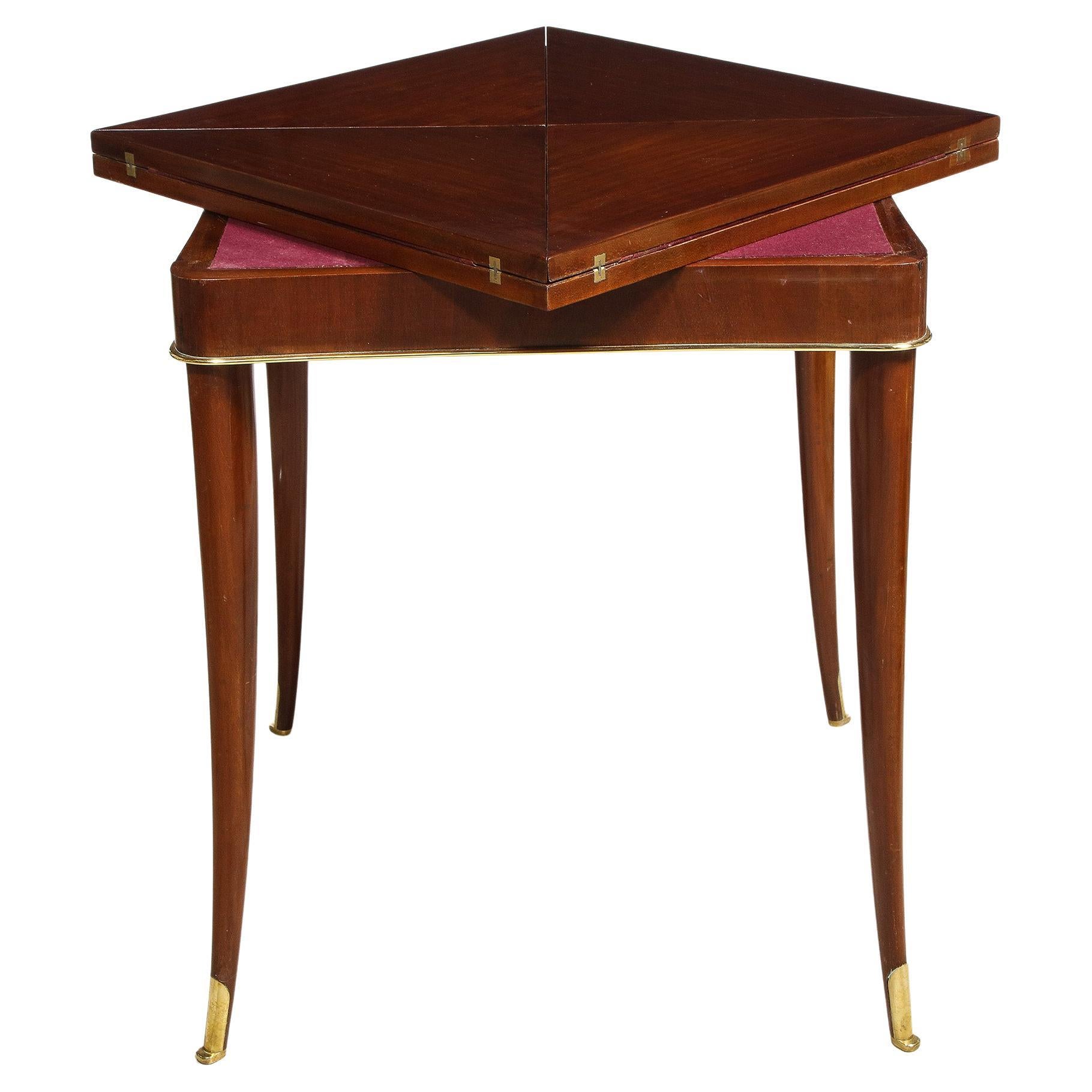 Art Deco Mahogany Game Table
