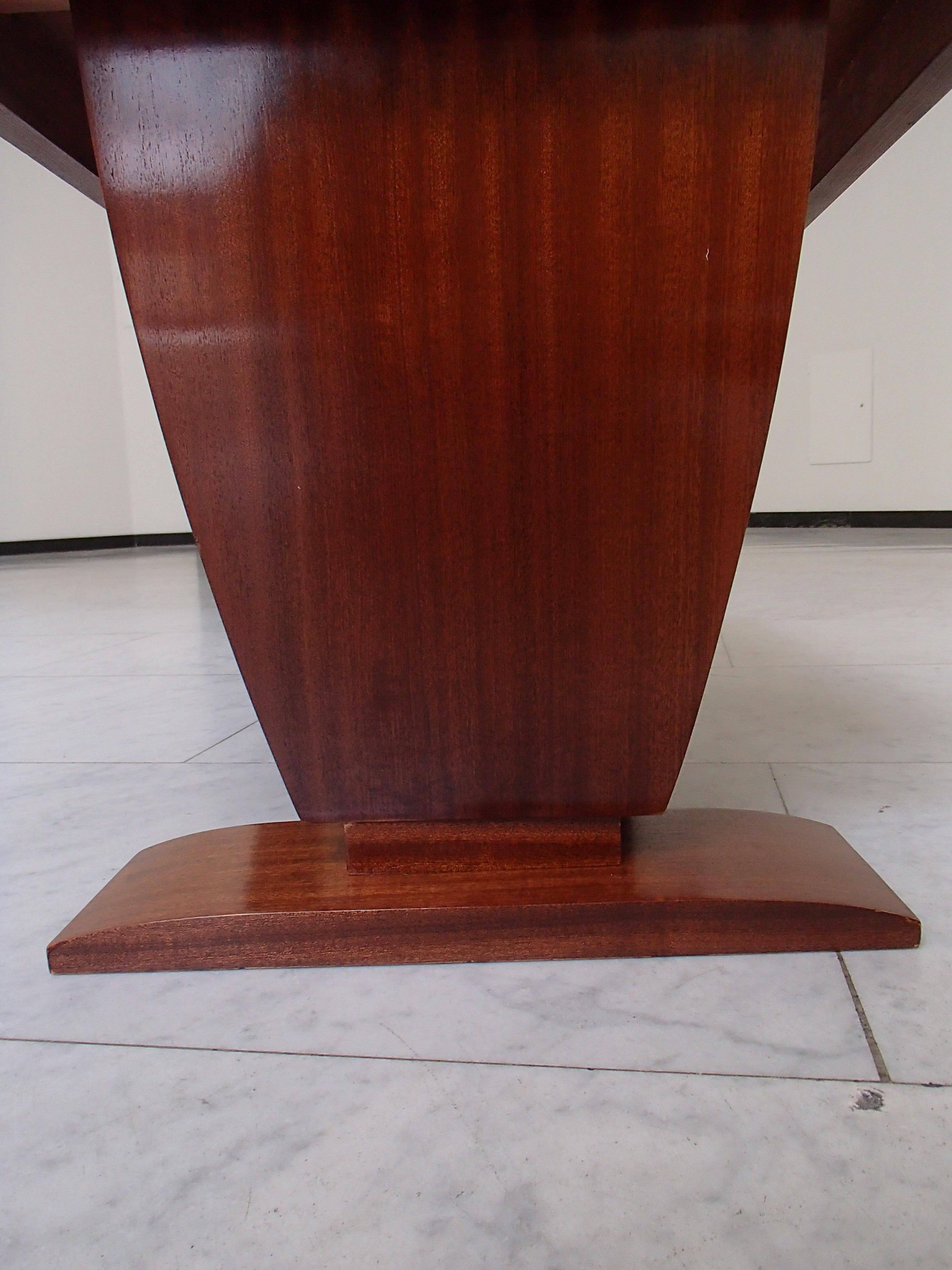 Art Deco Mahogany Low Rectangular Table Restored For Sale 11