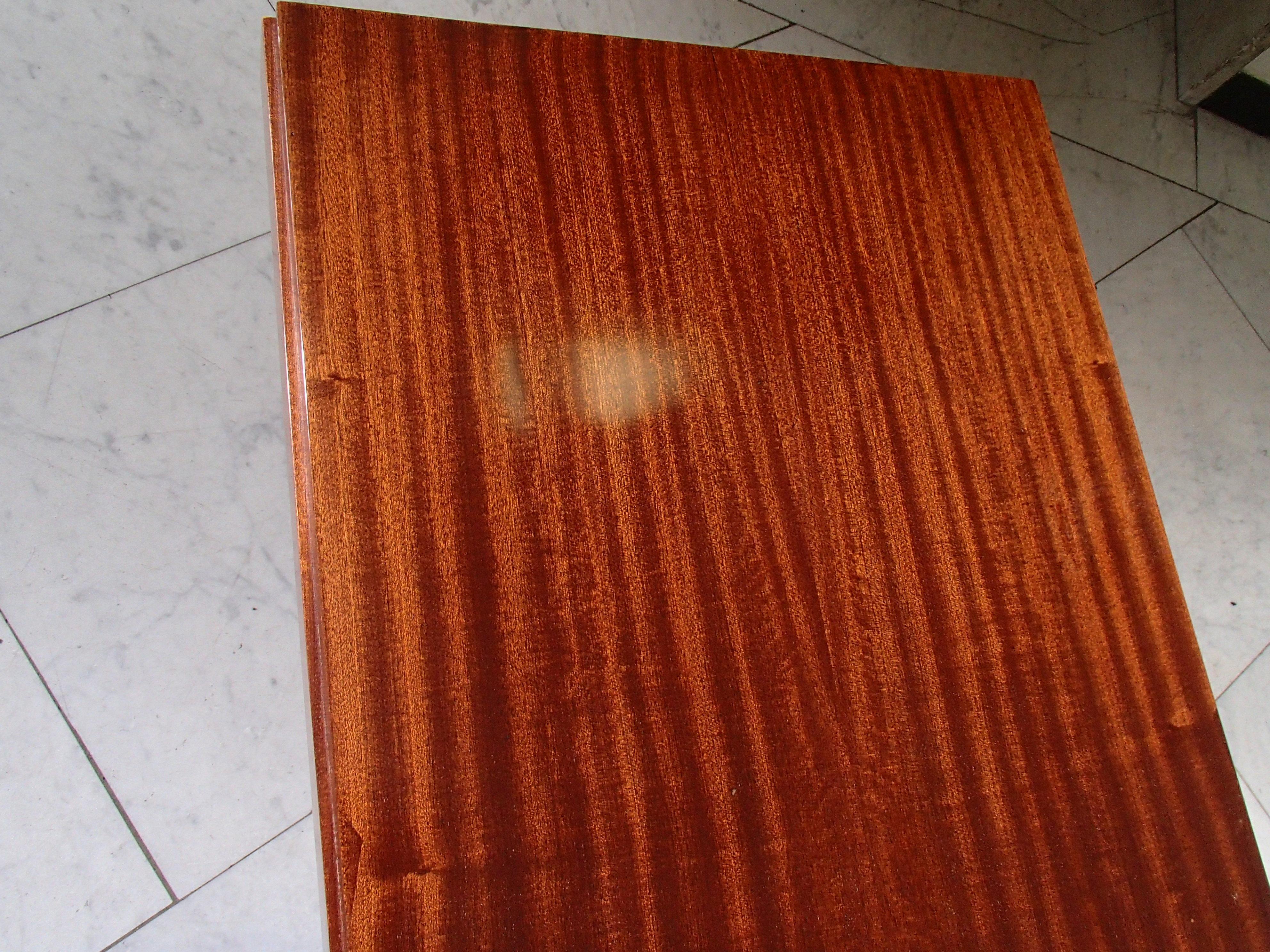 Art Deco mahogany low rectangular table restored.