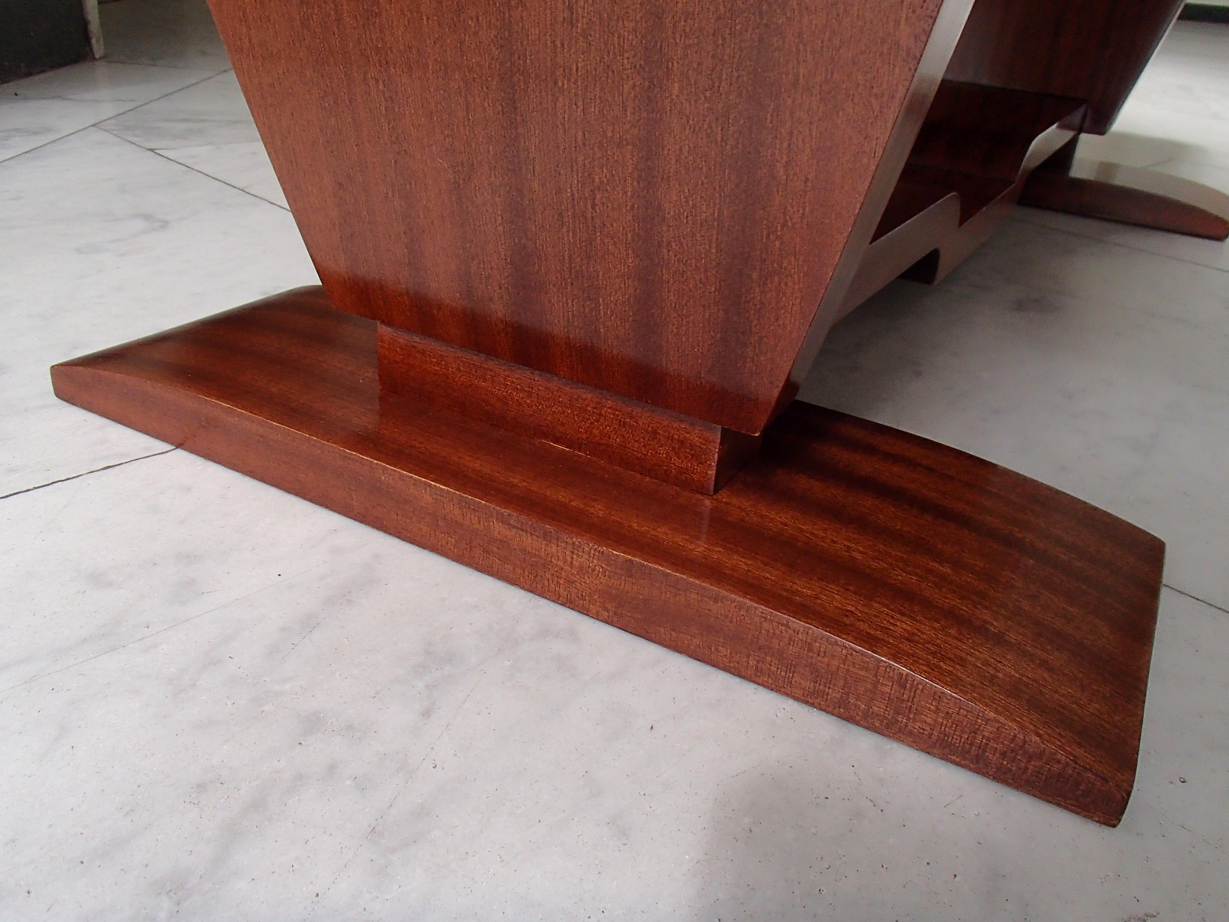 Art Deco Mahogany Low Rectangular Table Restored For Sale 2